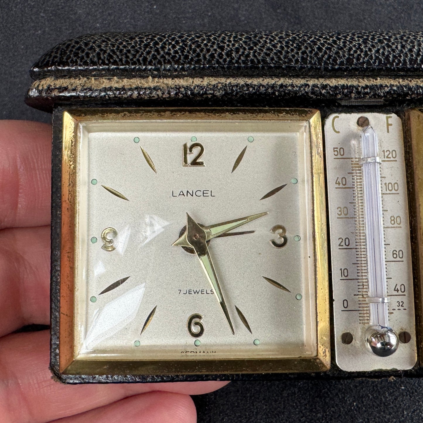 Réveil ancien LANCEL station météo vers 1960