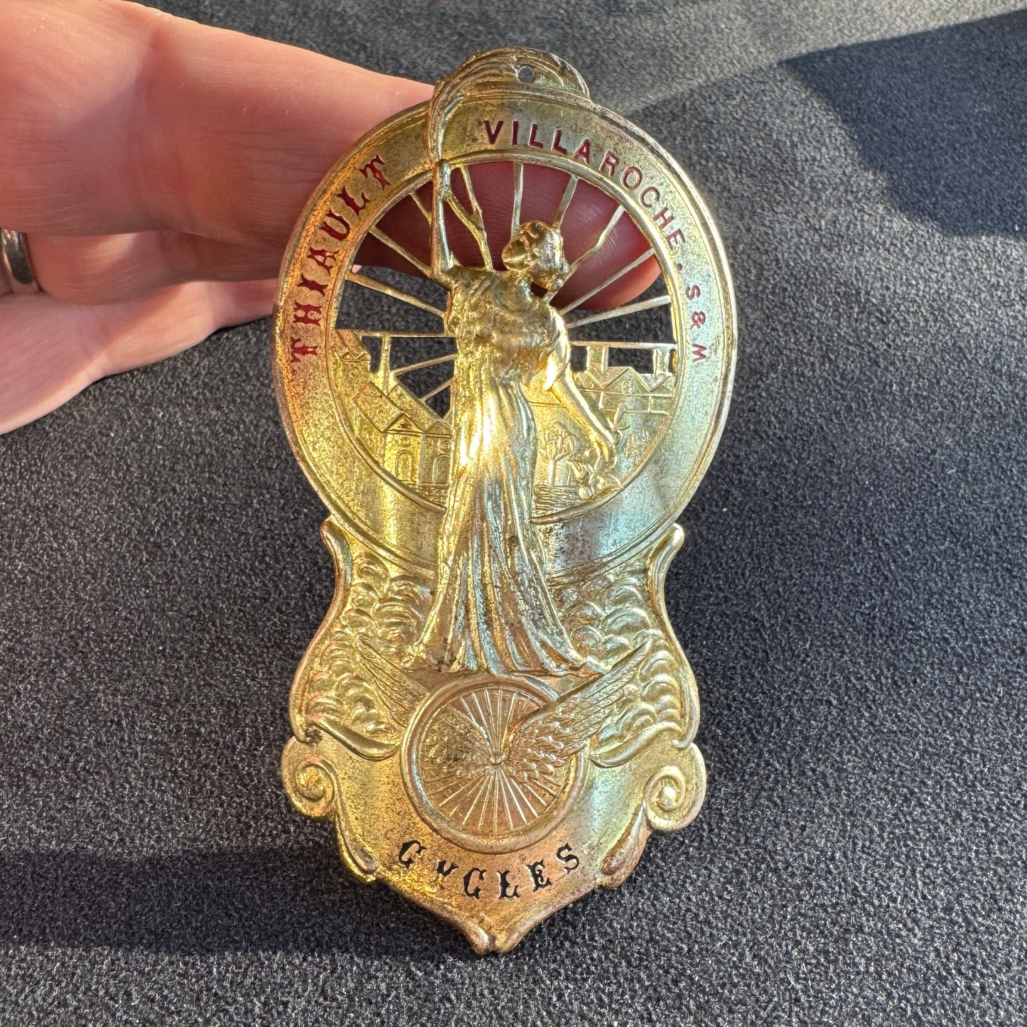Plaqué de vélo Art Nouveau - « Thibault Villaroche »