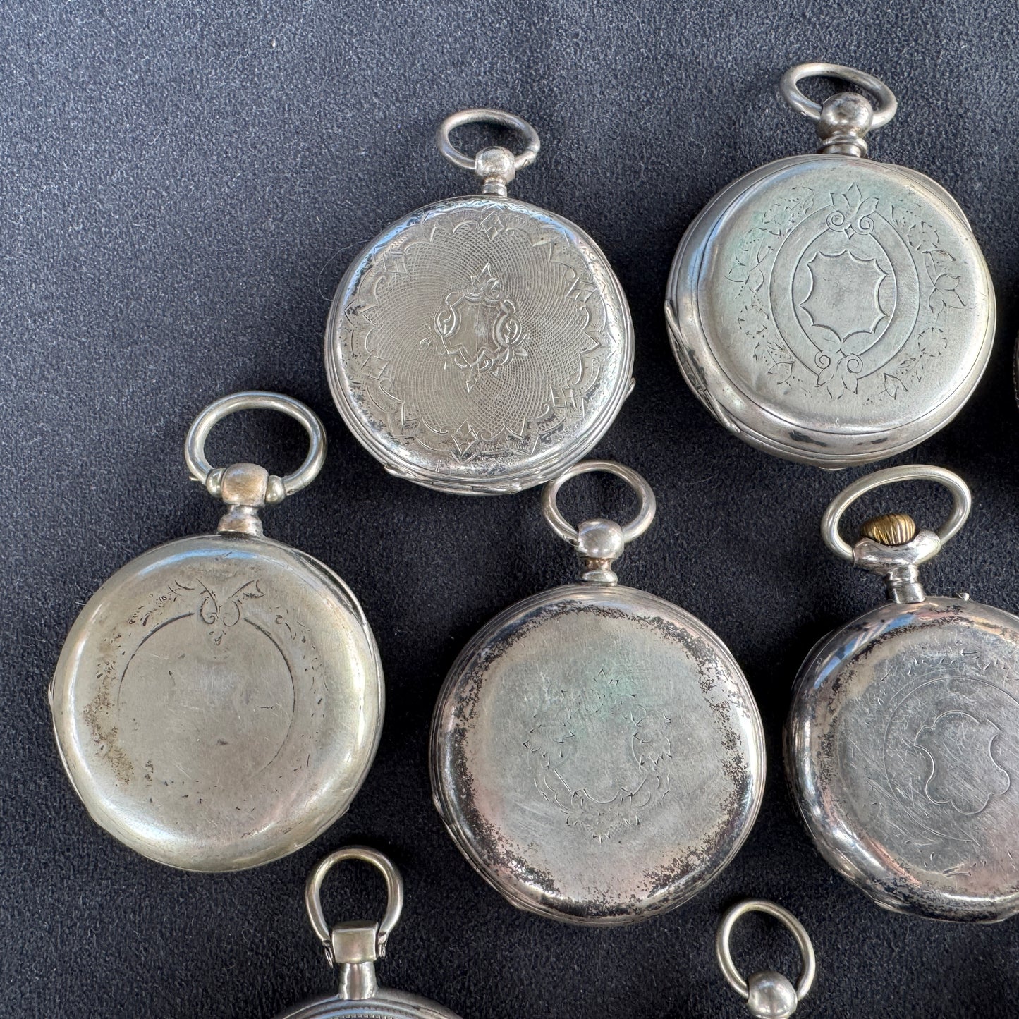 Lot de 13 Montres à gousset Anciennes en argent