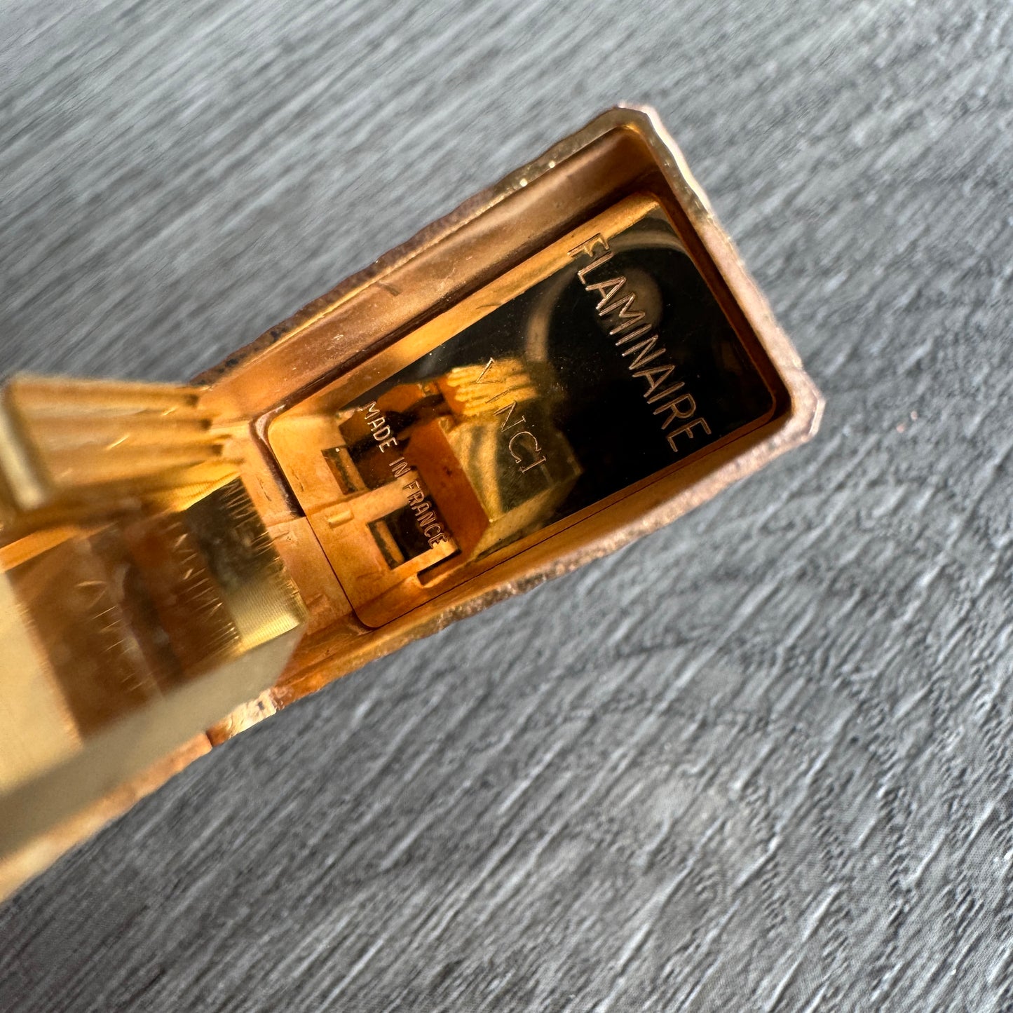 Briquet ancien VINCI FLAMINAIRE - Plaqué or