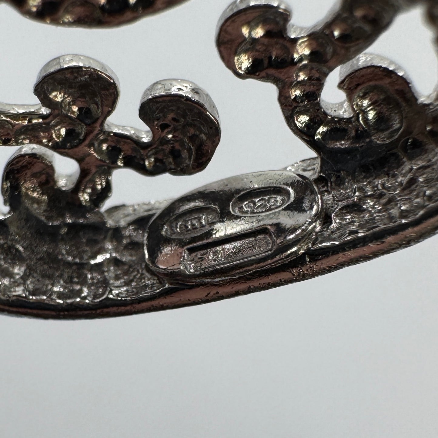 Jolie grande croix Pendentif - argent massif
