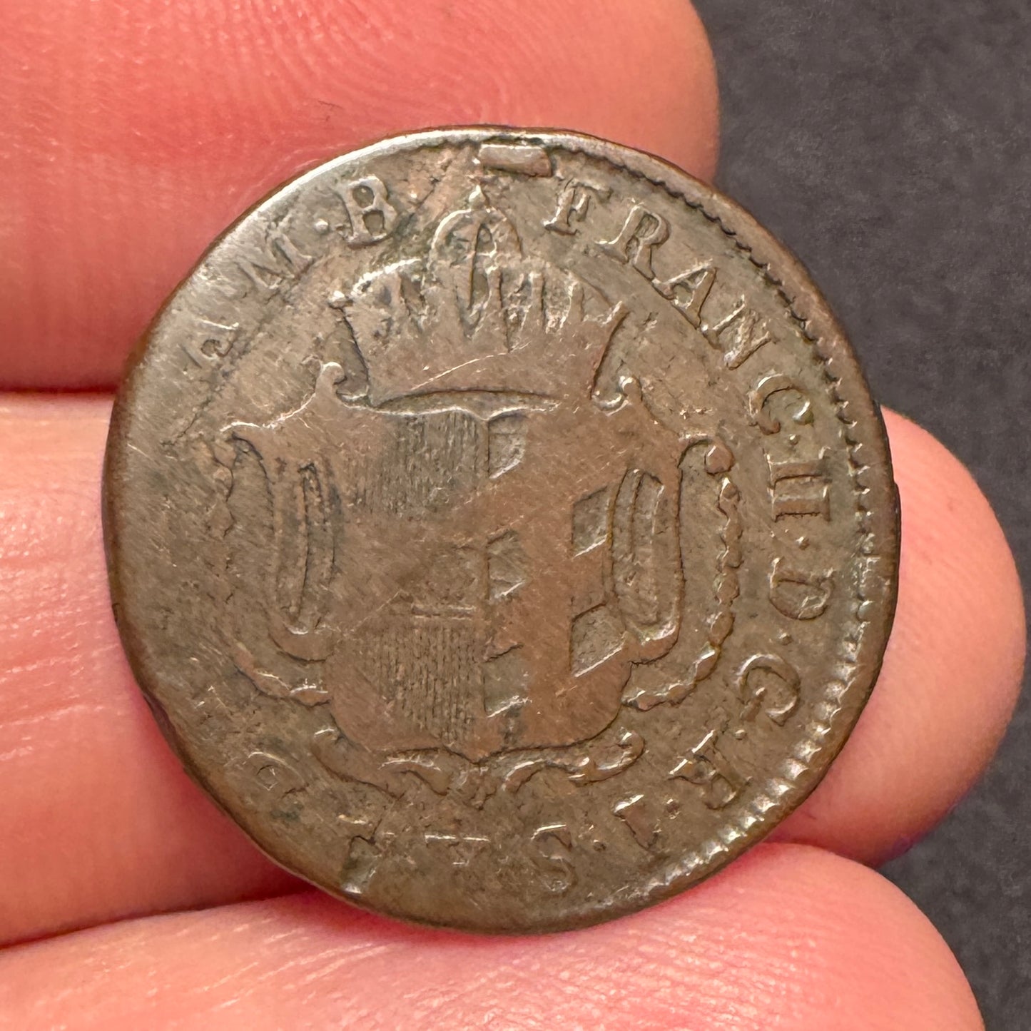 Monnaie ancienne en bronze - « Autriche - 1 kreutzer 1804 H»