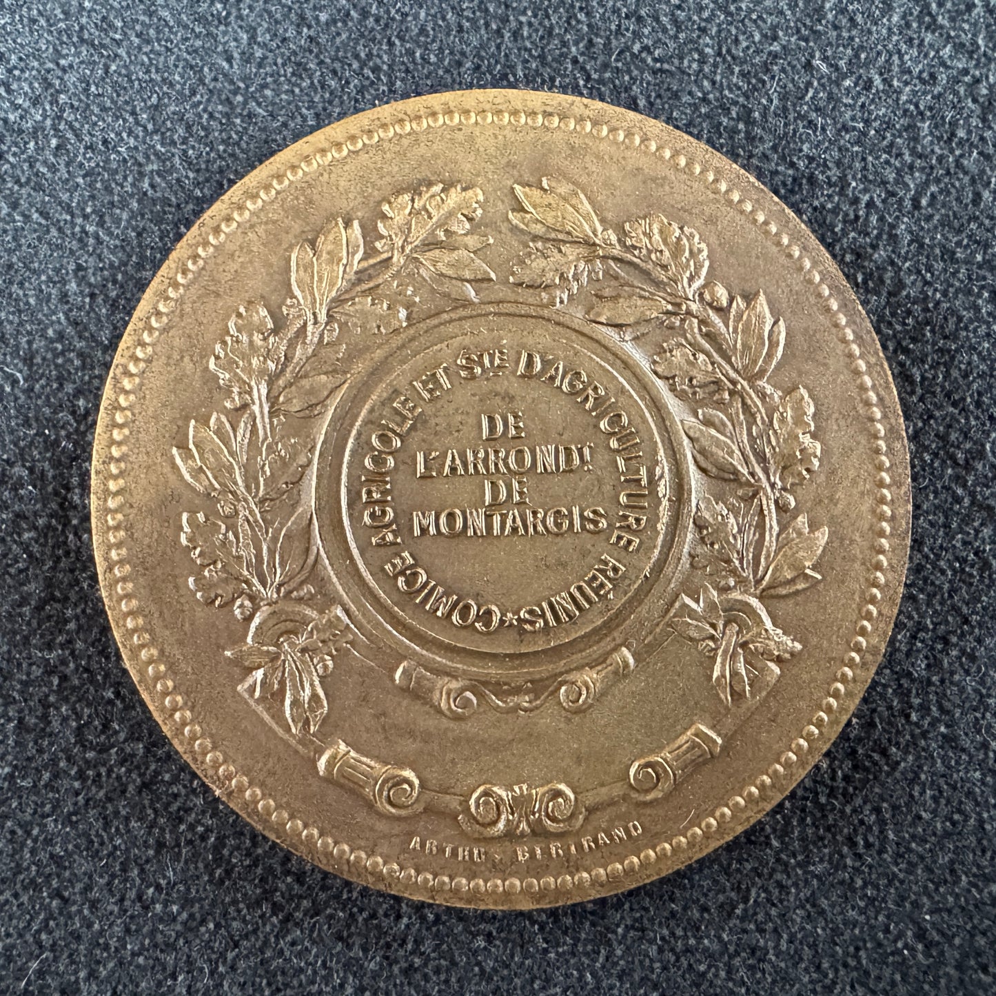 Médaille ancienne en bronze « comice agricole de Montargis »