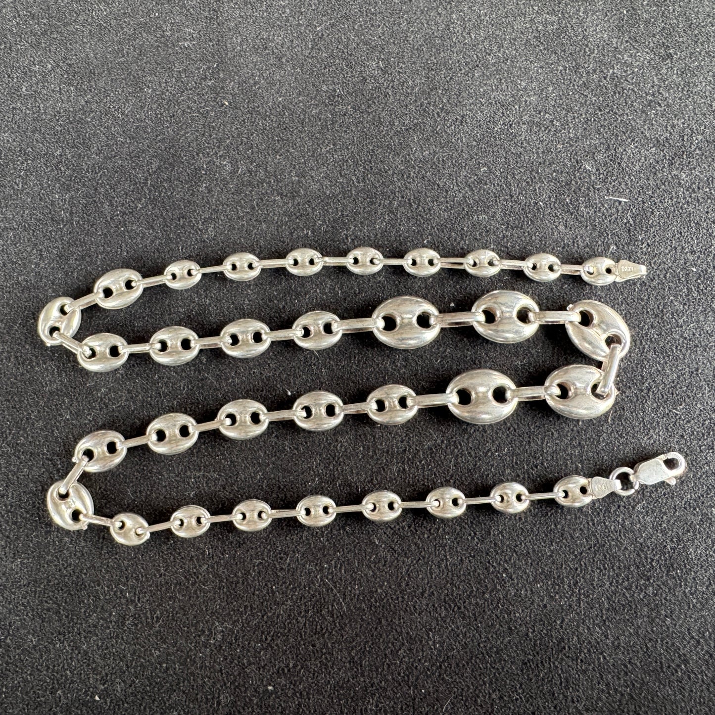 Collier en argent 925 - « grains de café »