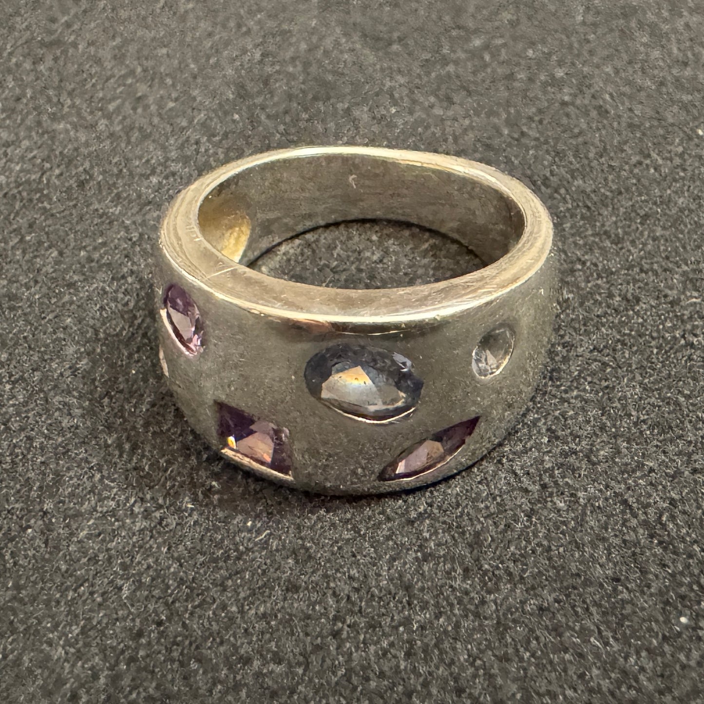 Bague en argent et pierres semi précieuses