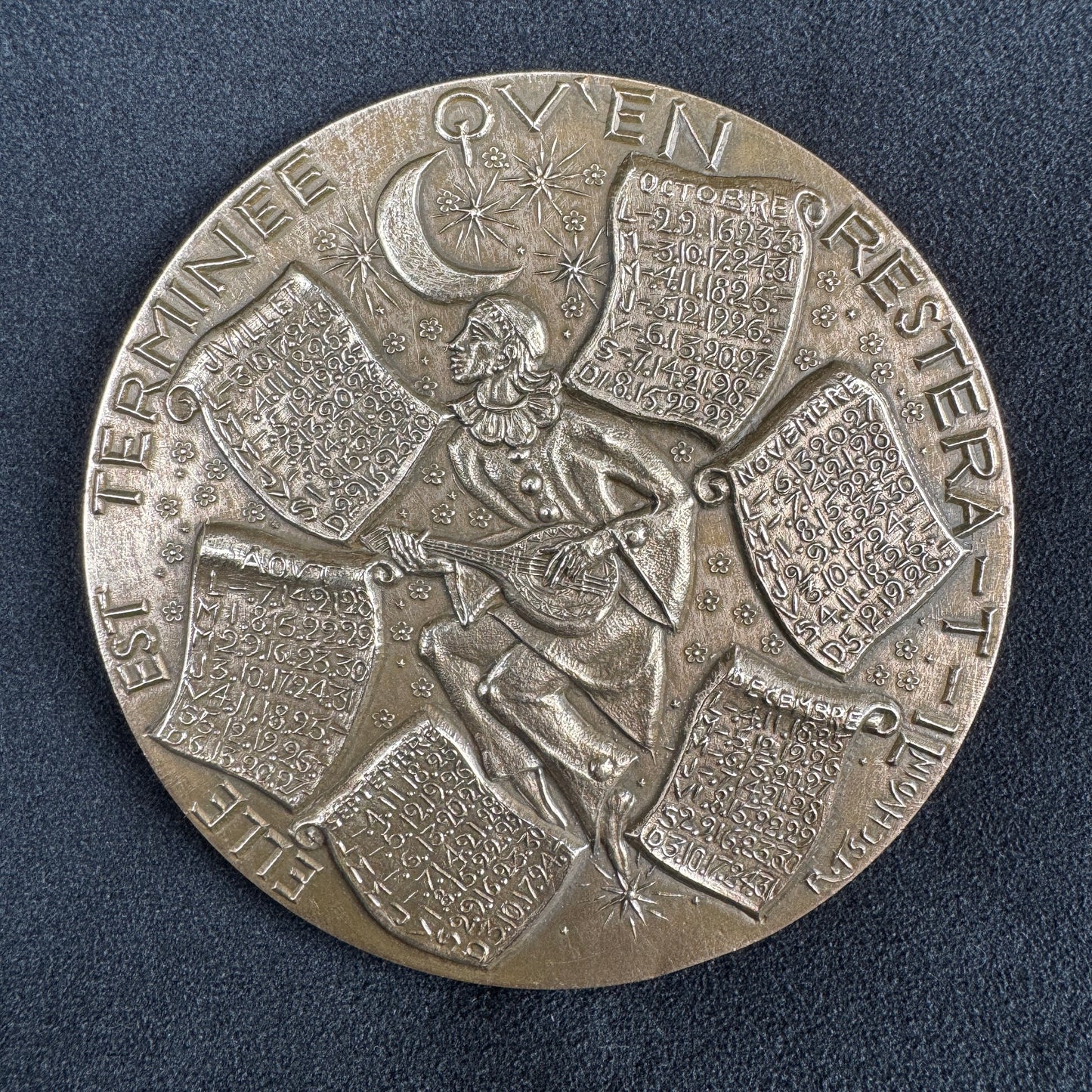 Médaille artistique en bronze « calendrier 1978 » - par R. Tschudin