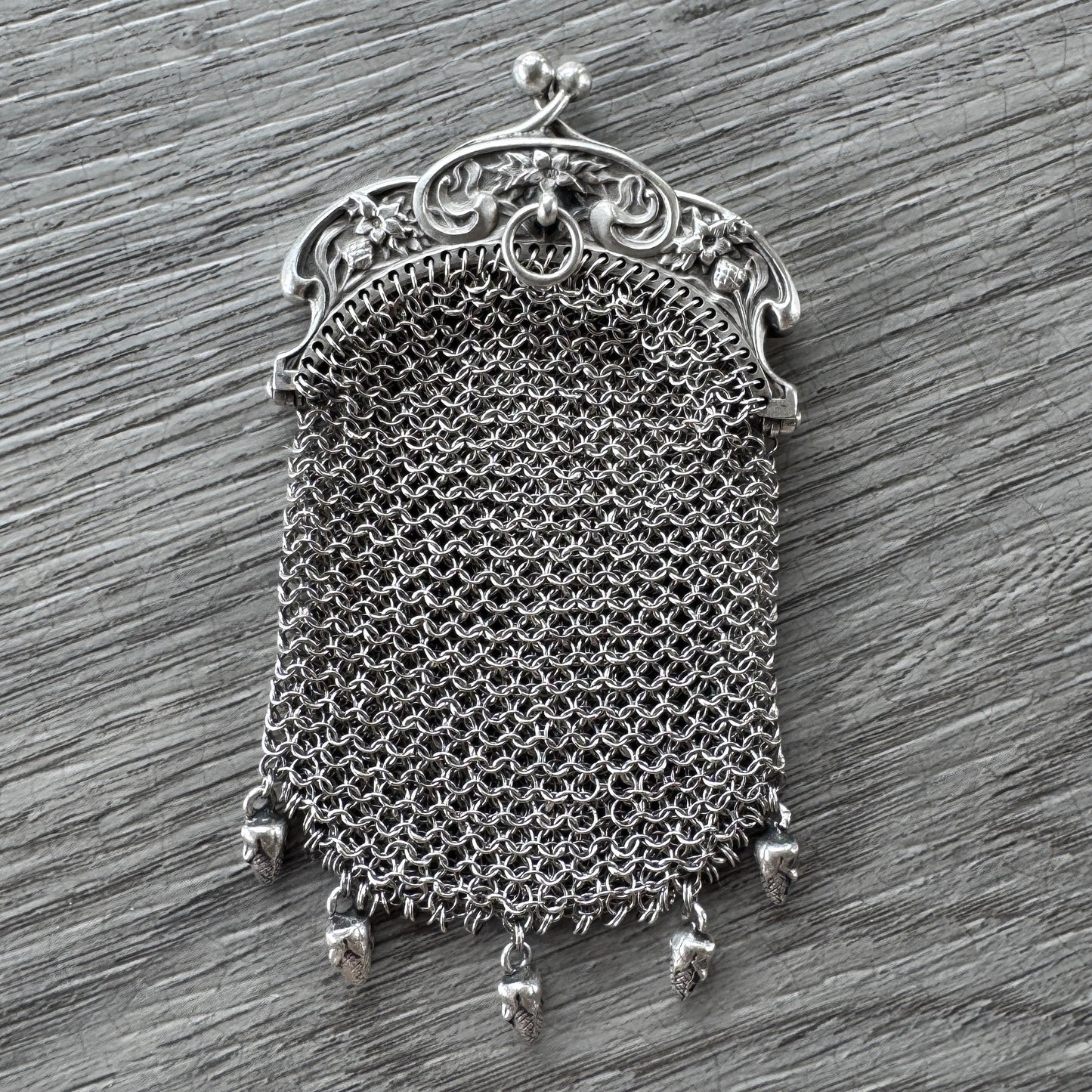 Bourse porte Louis Ancienne Art Nouveau en argent