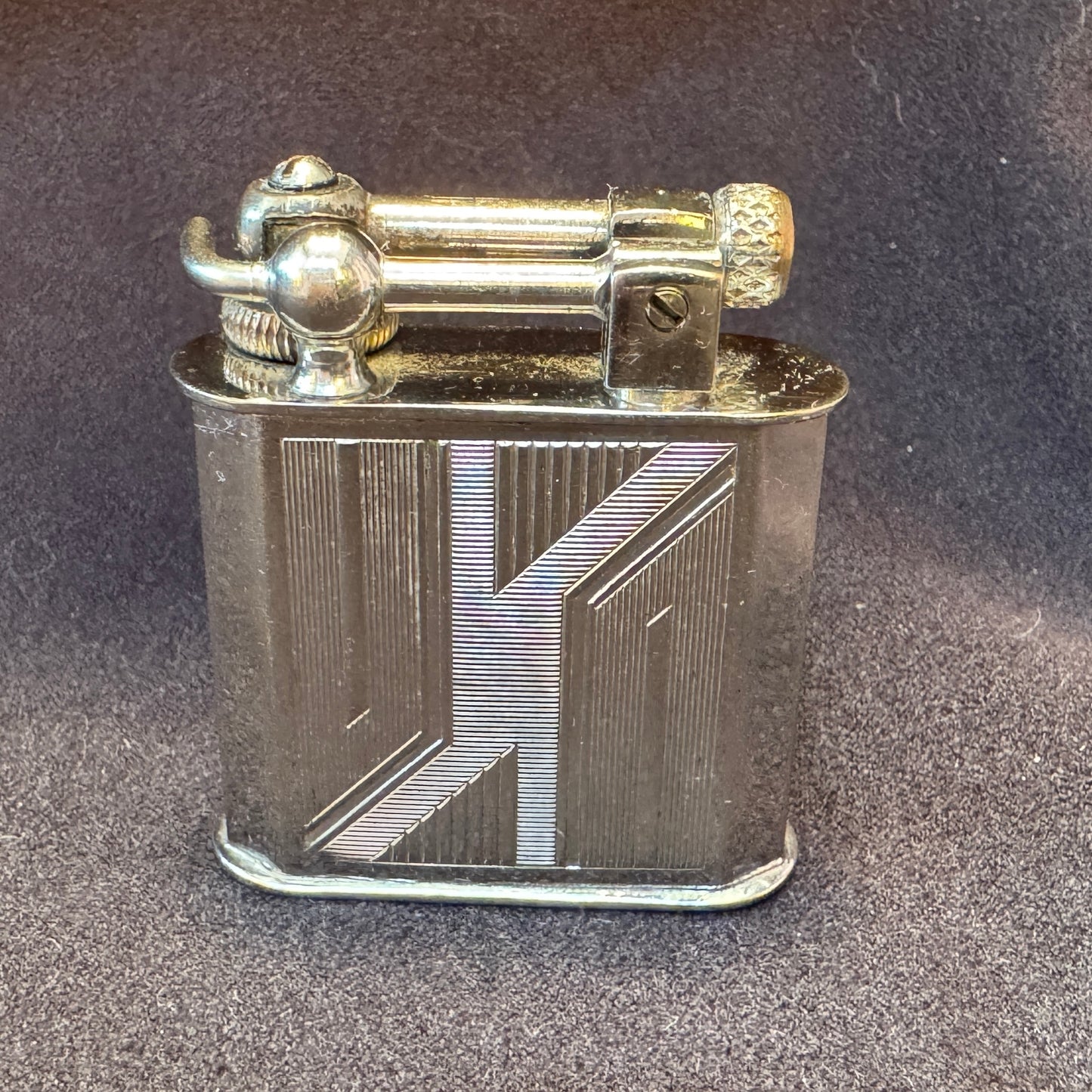 Briquet publicitaire ancien à essence - « Tubes en cuivre - CREPEY&VERDEZ Montreuil »