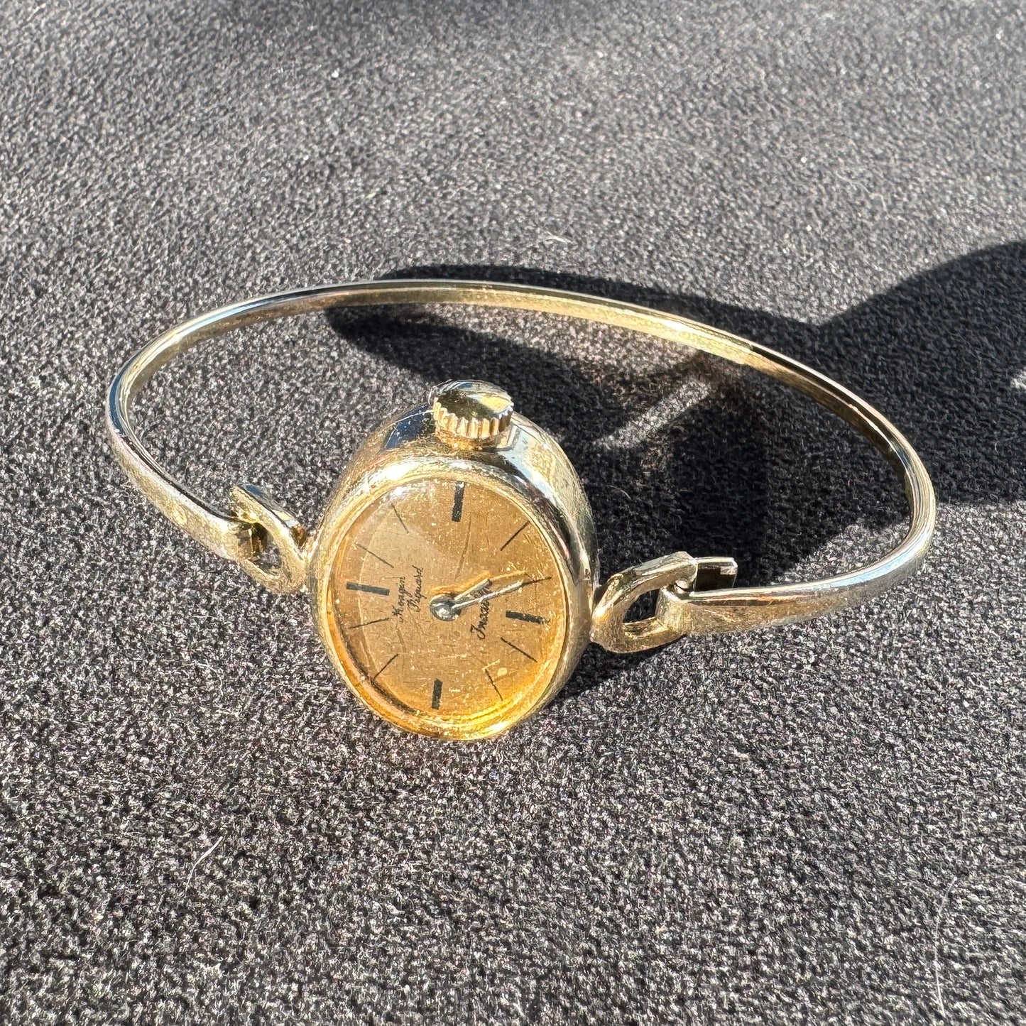 Montre bracelet mécanique de femme ancienne MOUGIN PIQUARD - argent vermeil