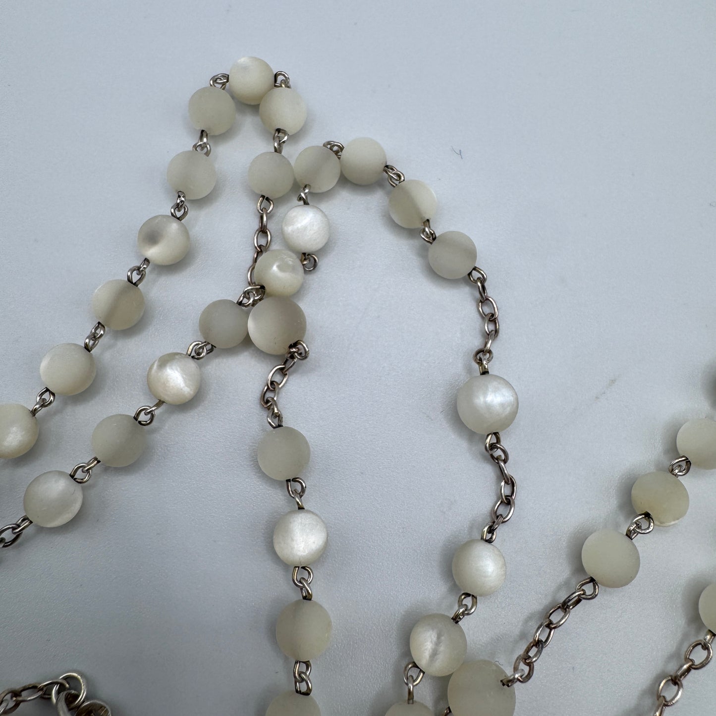 Chapelet ancien en argent et nacre