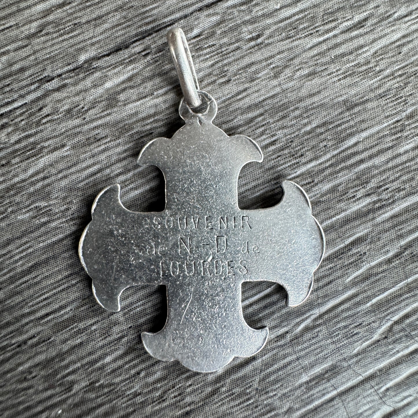 Médaille religieuse ancienne en argent - Sainte Vierge