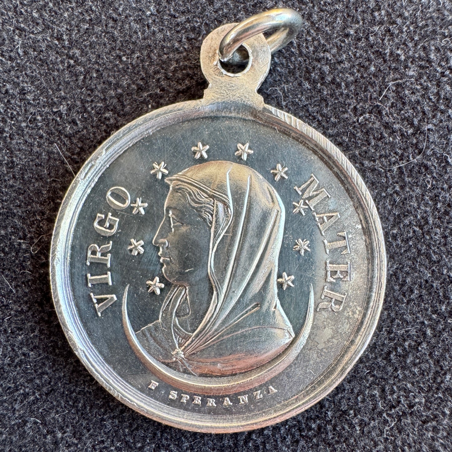 Médaille religieuse XIXeme « sainte vierge - Pie IX »