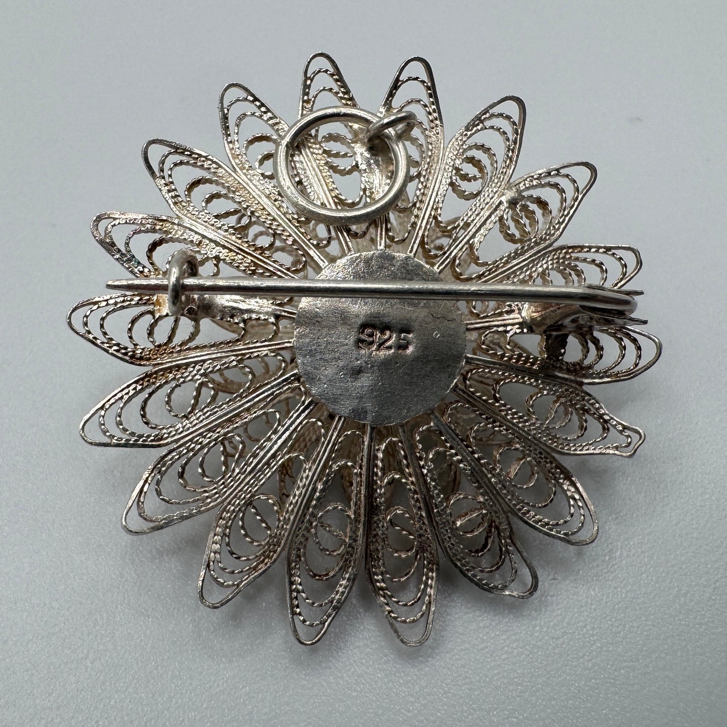 Broche ancienne filigrane en argent