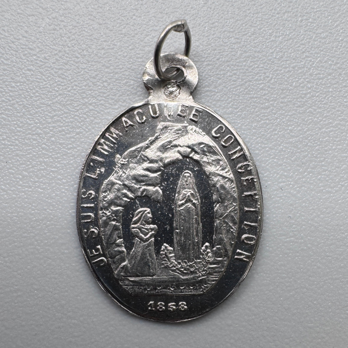 Petite Medaille religieuse ancienne « église du Rosaire » - argent