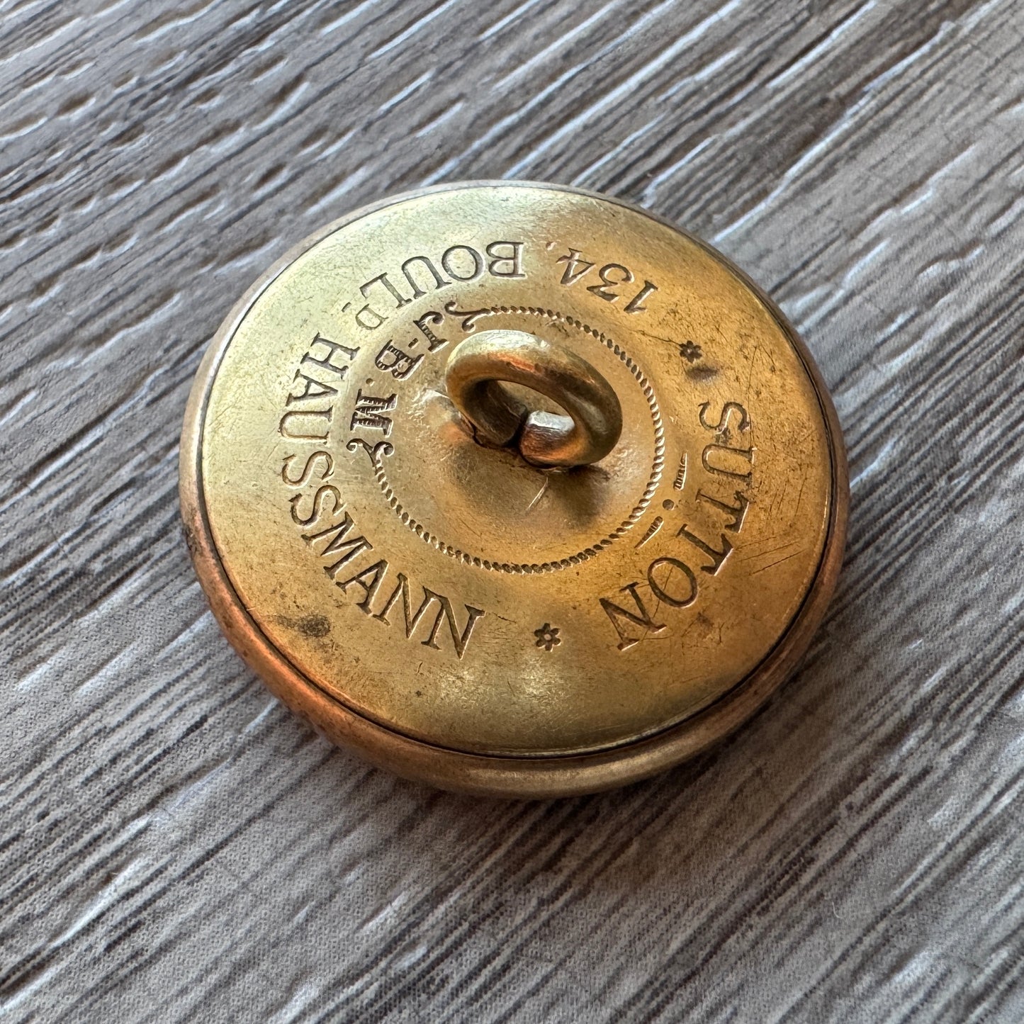 Bouton de Livrée ancien - monogramme et aigle impérial