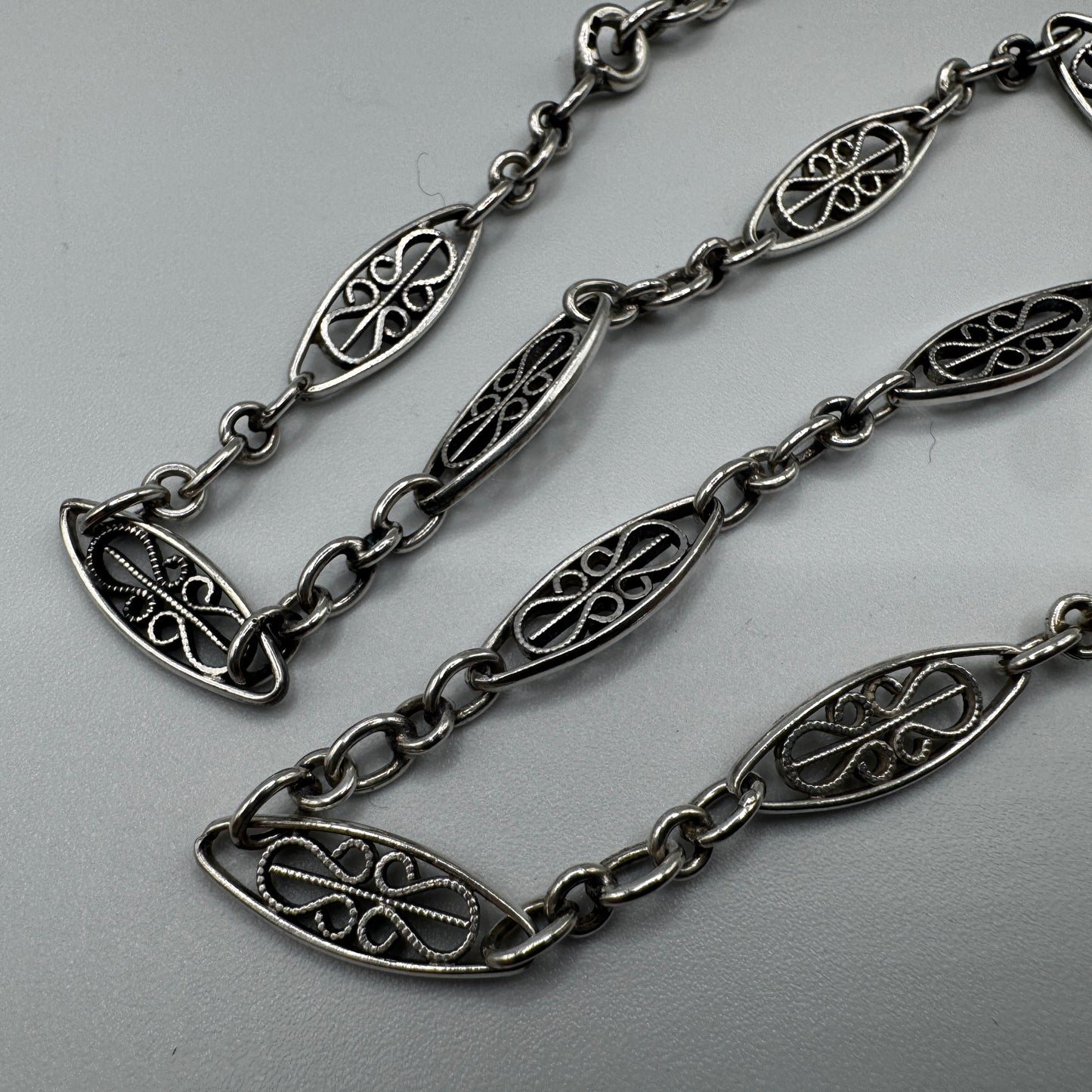 Chaine de montre à gousset ancienne - argent massif