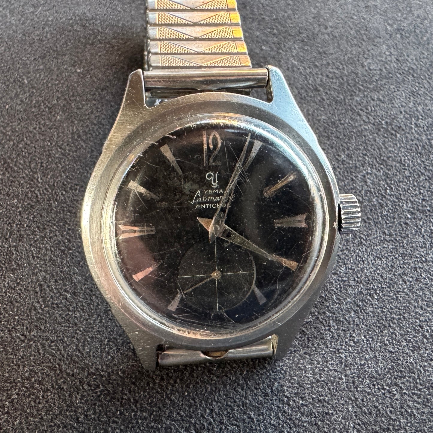 Montre bracelet mécanique ancienne YEMA Submarine - pour pièces