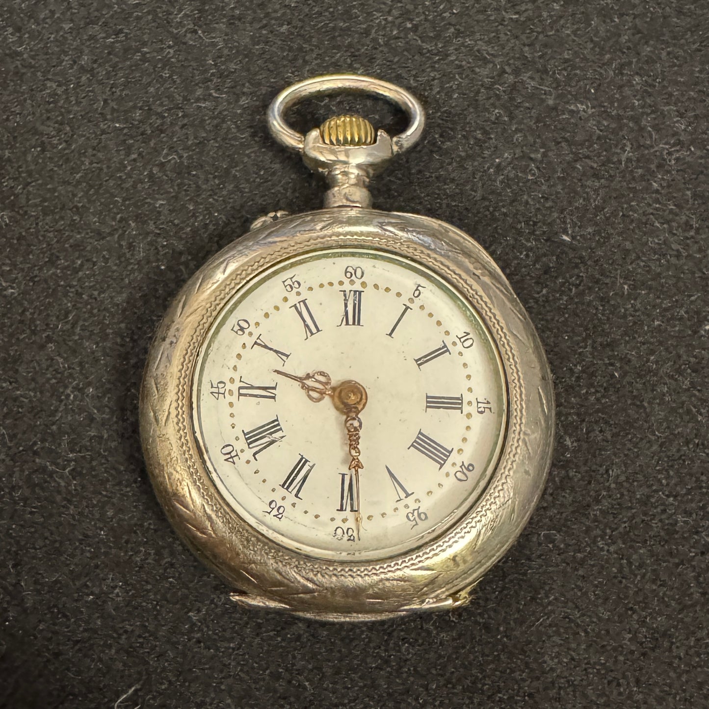 Montre de col à gousset Ancienne en argent