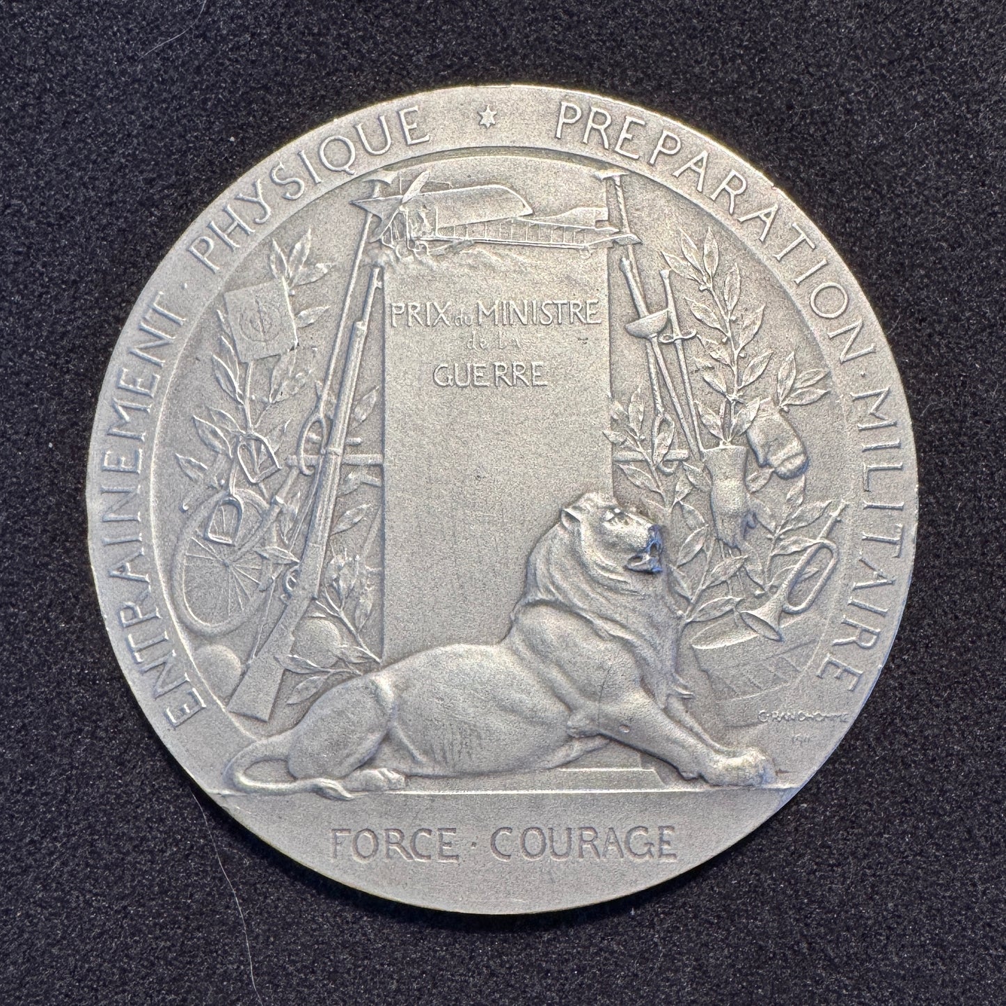 Médaille ancienne en Argent « PROPATRIA - Ministère de la Guerre » par Grandhomme
