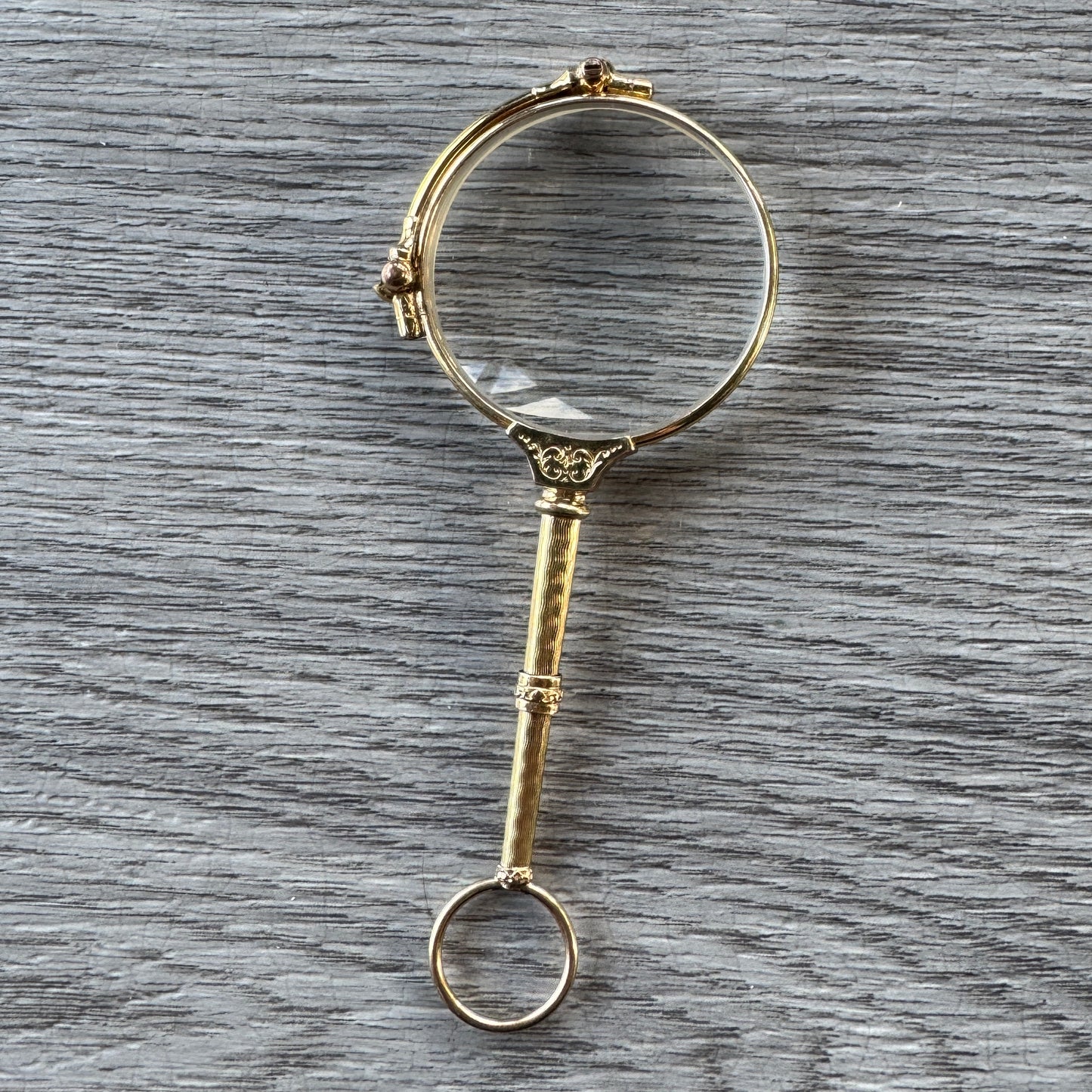 Lorgnon ancien vers 1900 - plaqué or