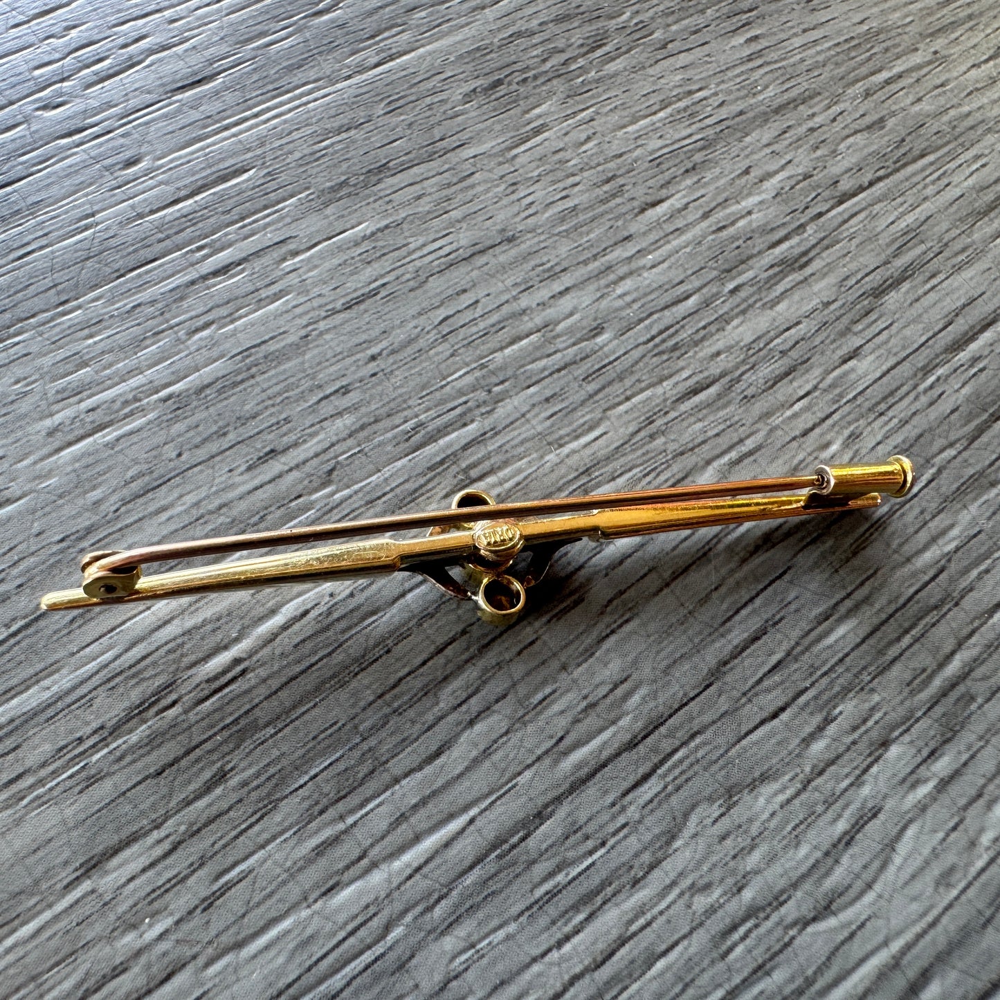Broche ancienne Art Deco - plaqué or ORIA