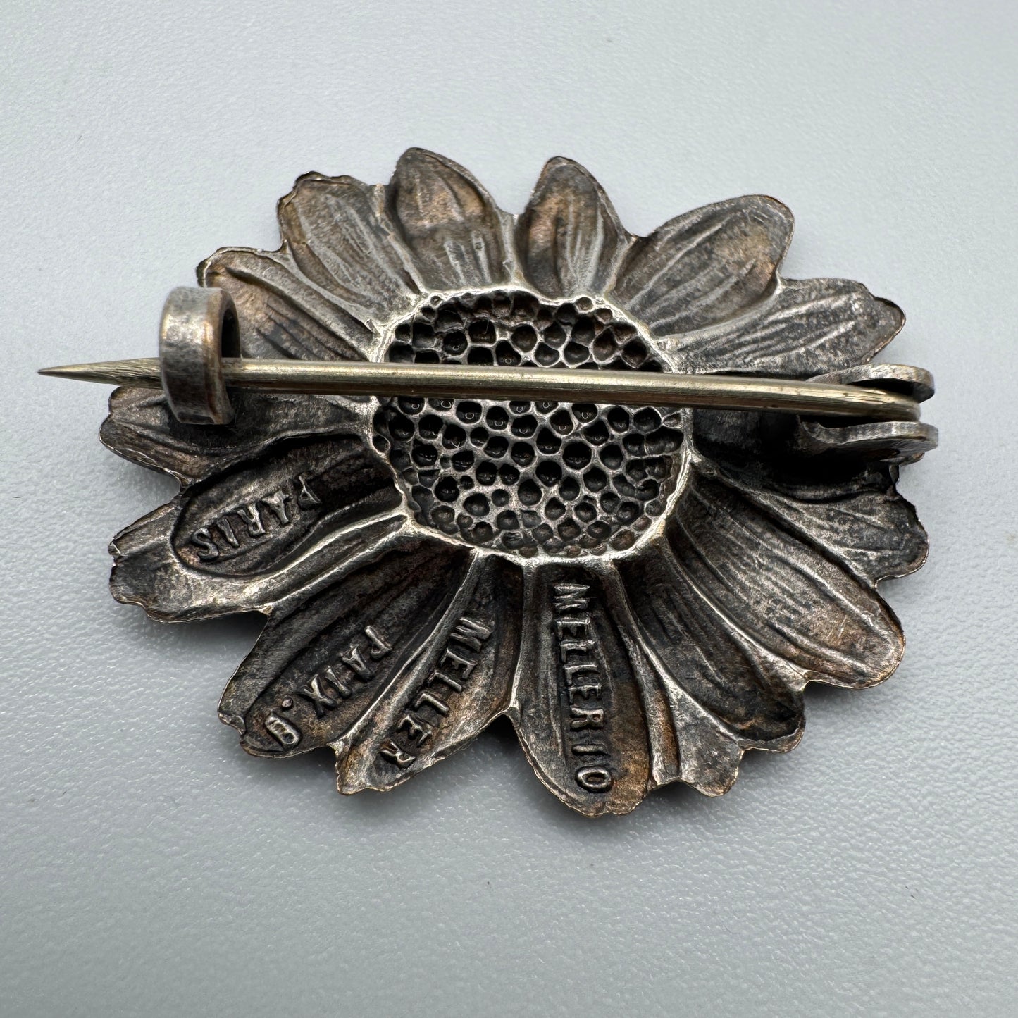 Broche Ancienne Mellerio « Marguerite » - Métal Argenté