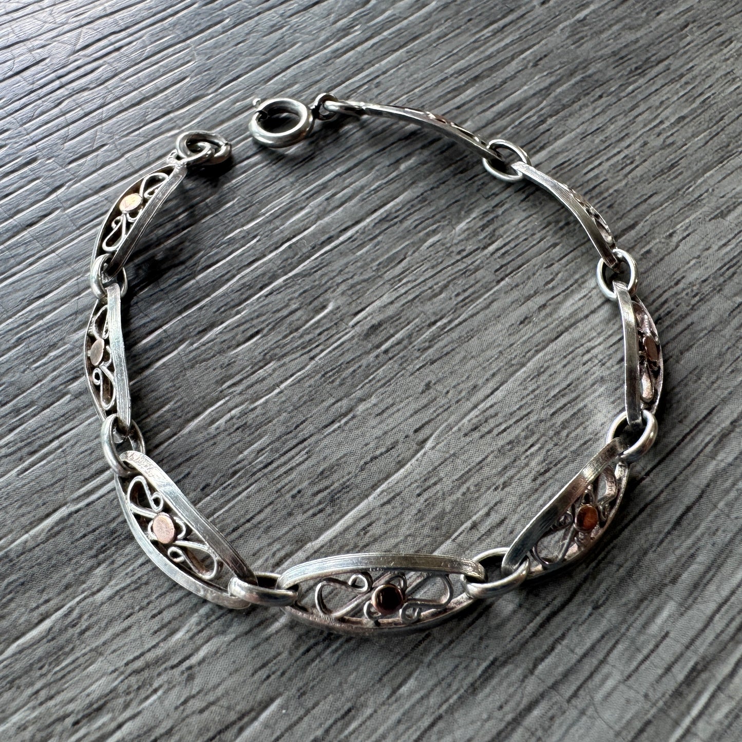 Bracelet ancien en argent vers 1900