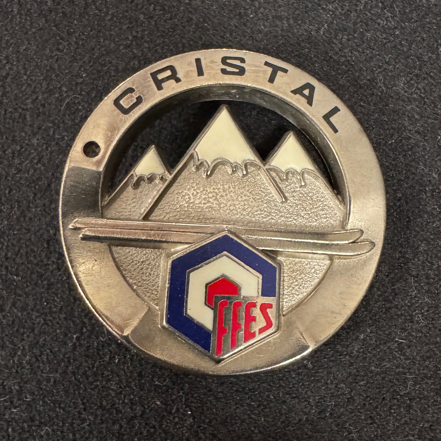 Insigne de ski émaillé - CRISTAL FFES