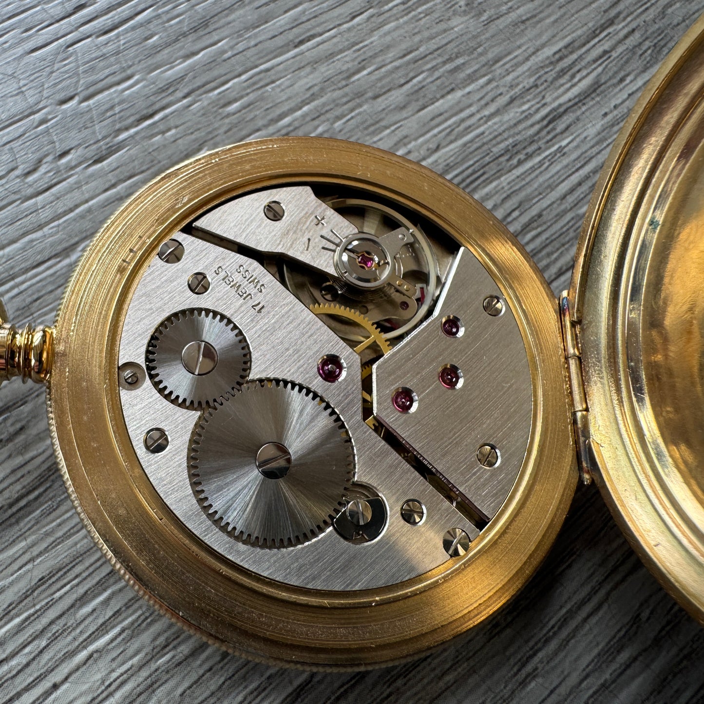 Superbe montre à gousset MATY Suisse « décor vaches »