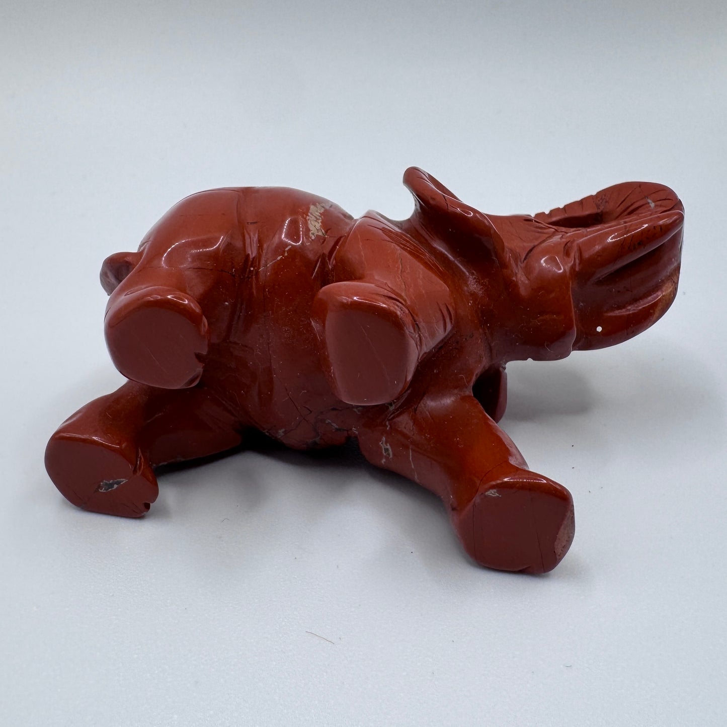 Sculpture Chinoise en jaspe rouge « éléphant »