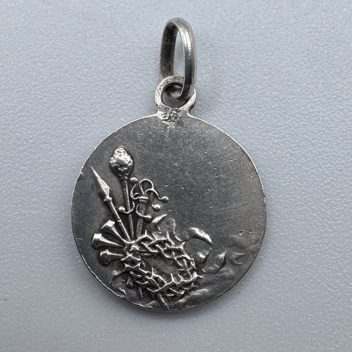 Medaille religieuse ancienne « face du Christ » - argent