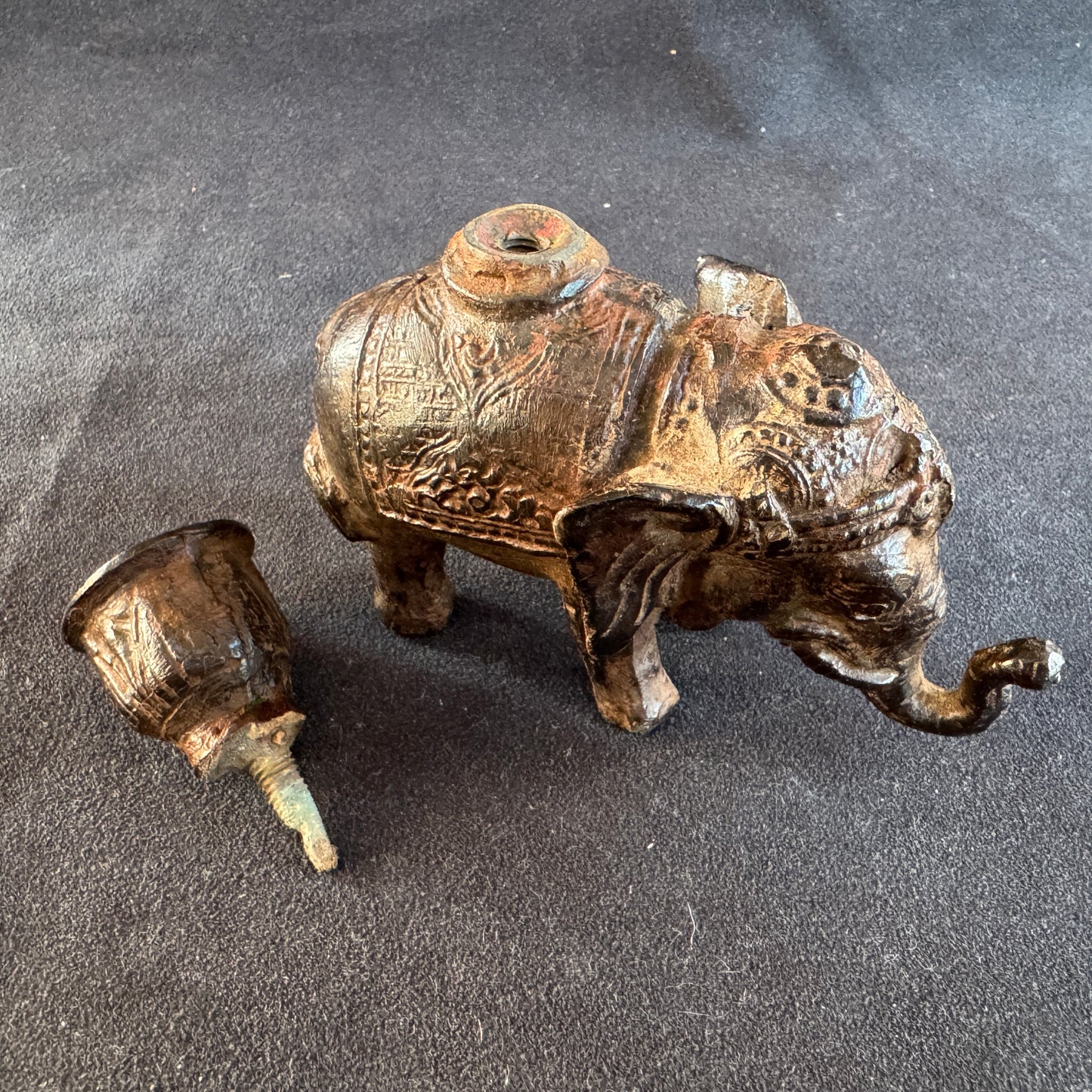 Chandelier Éléphant bronze ancien XIXeme