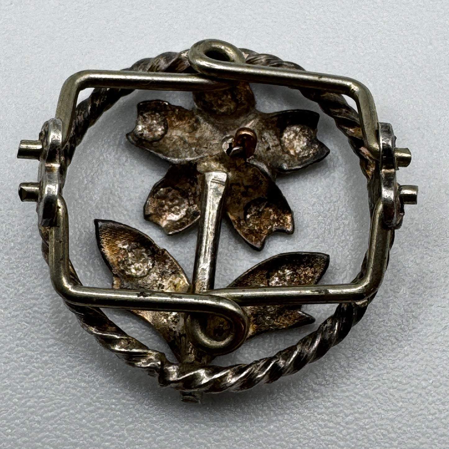 Passant de sautoir Art Nouveau - argent massif