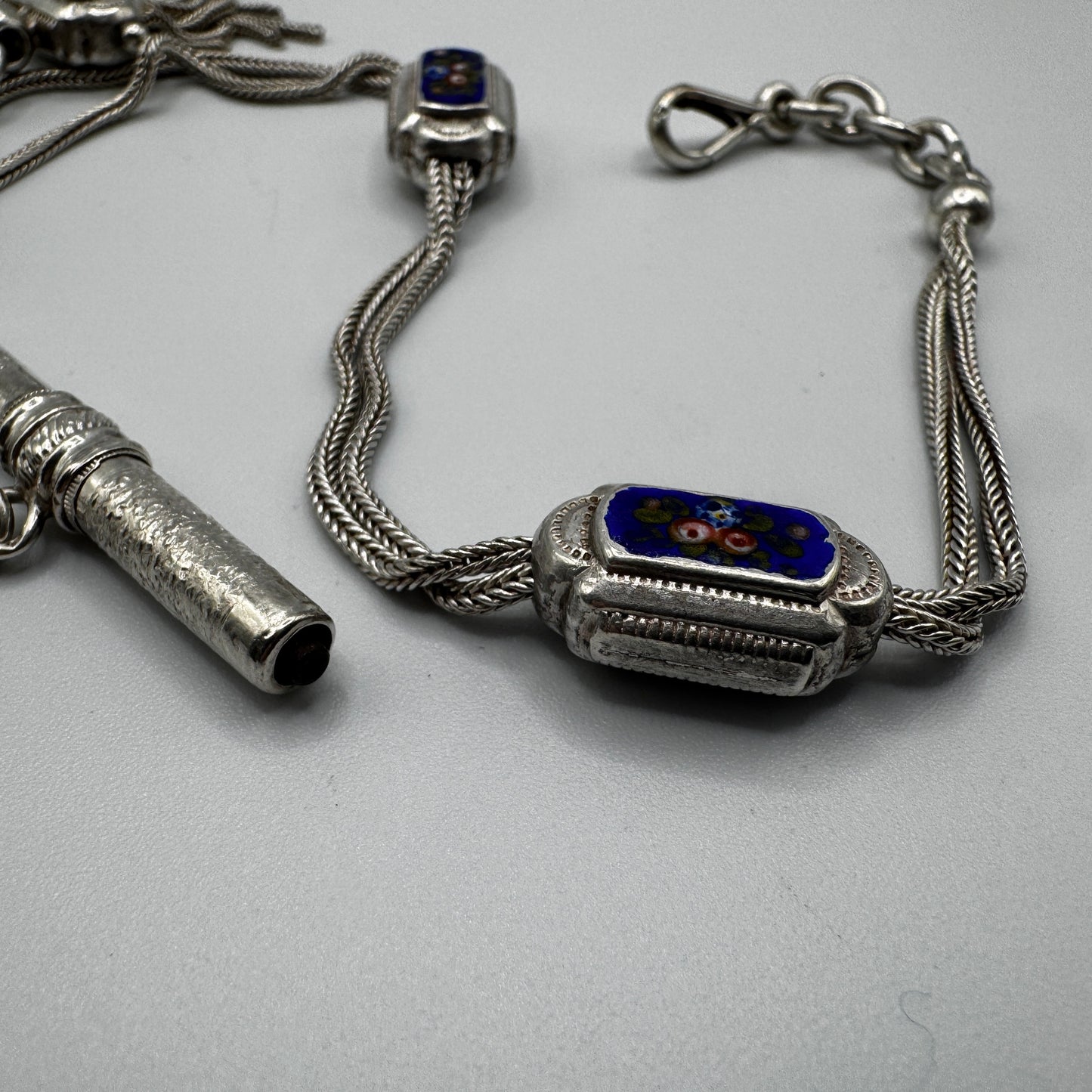 Châtelaine de montre à gousset XIXeme - argent massif