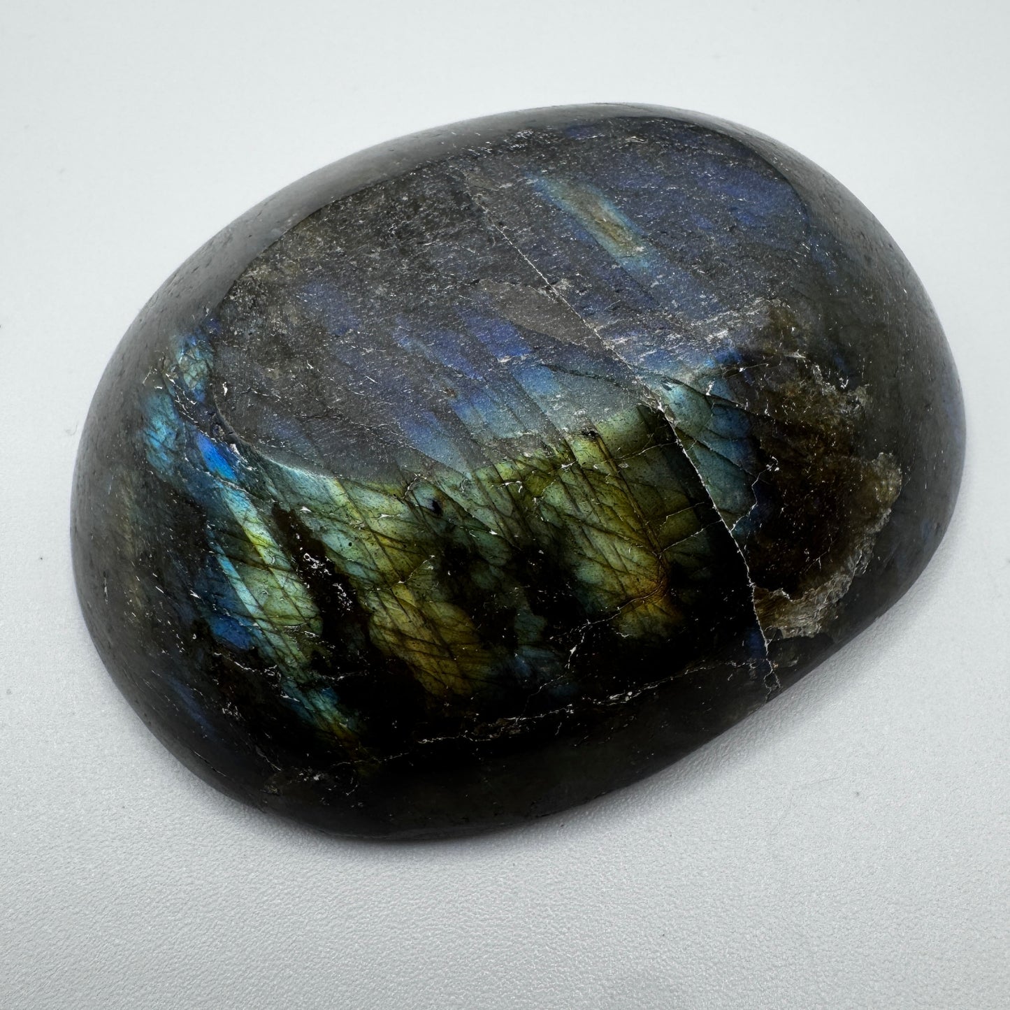 Sculpture ancienne en pierre labradorite - vide poche baguier