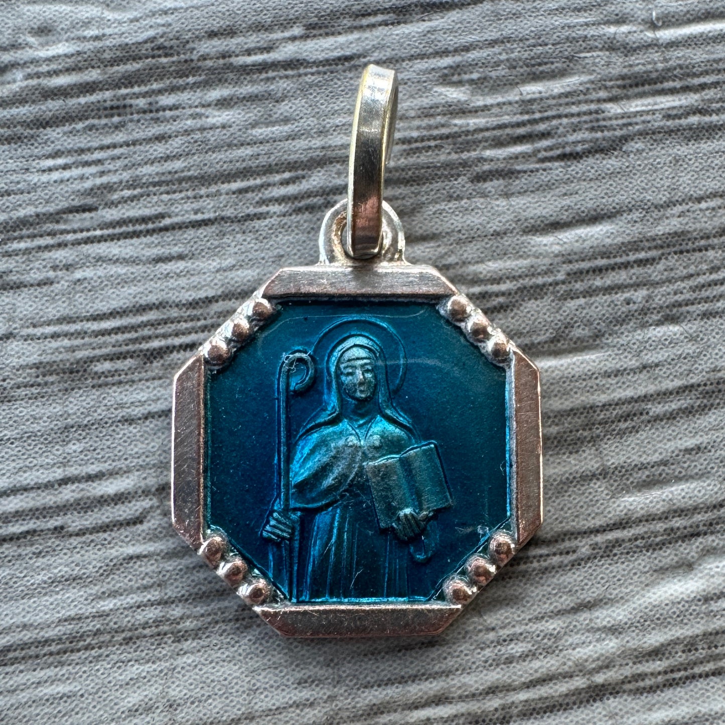 Médaille religieuse ancienne - Sainte Odile