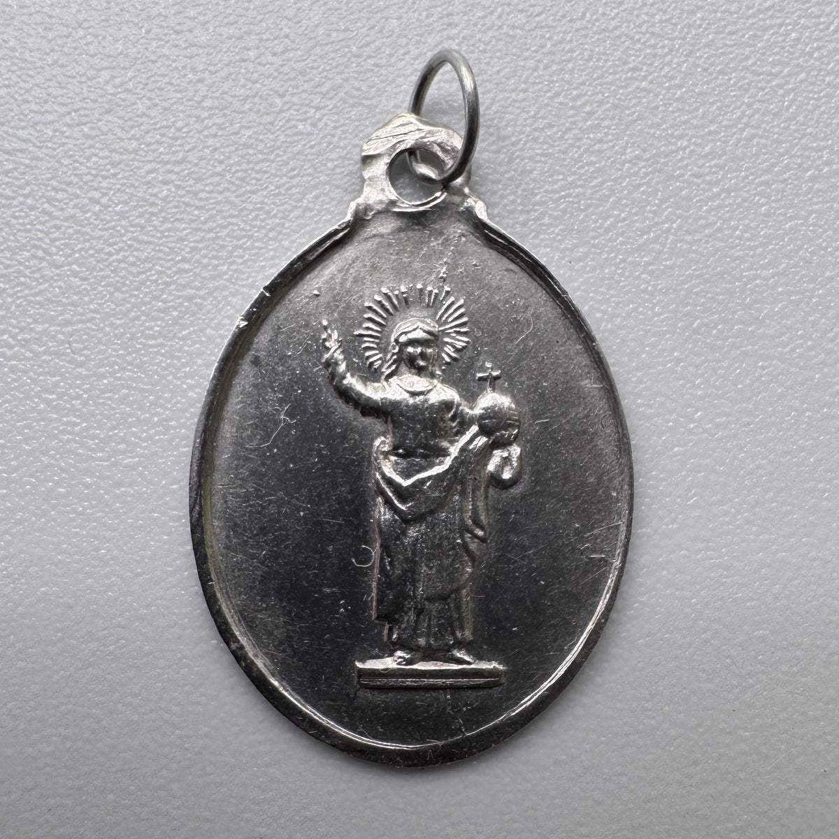 Petite Medaille religieuse ancienne « Saint Ange » - argent