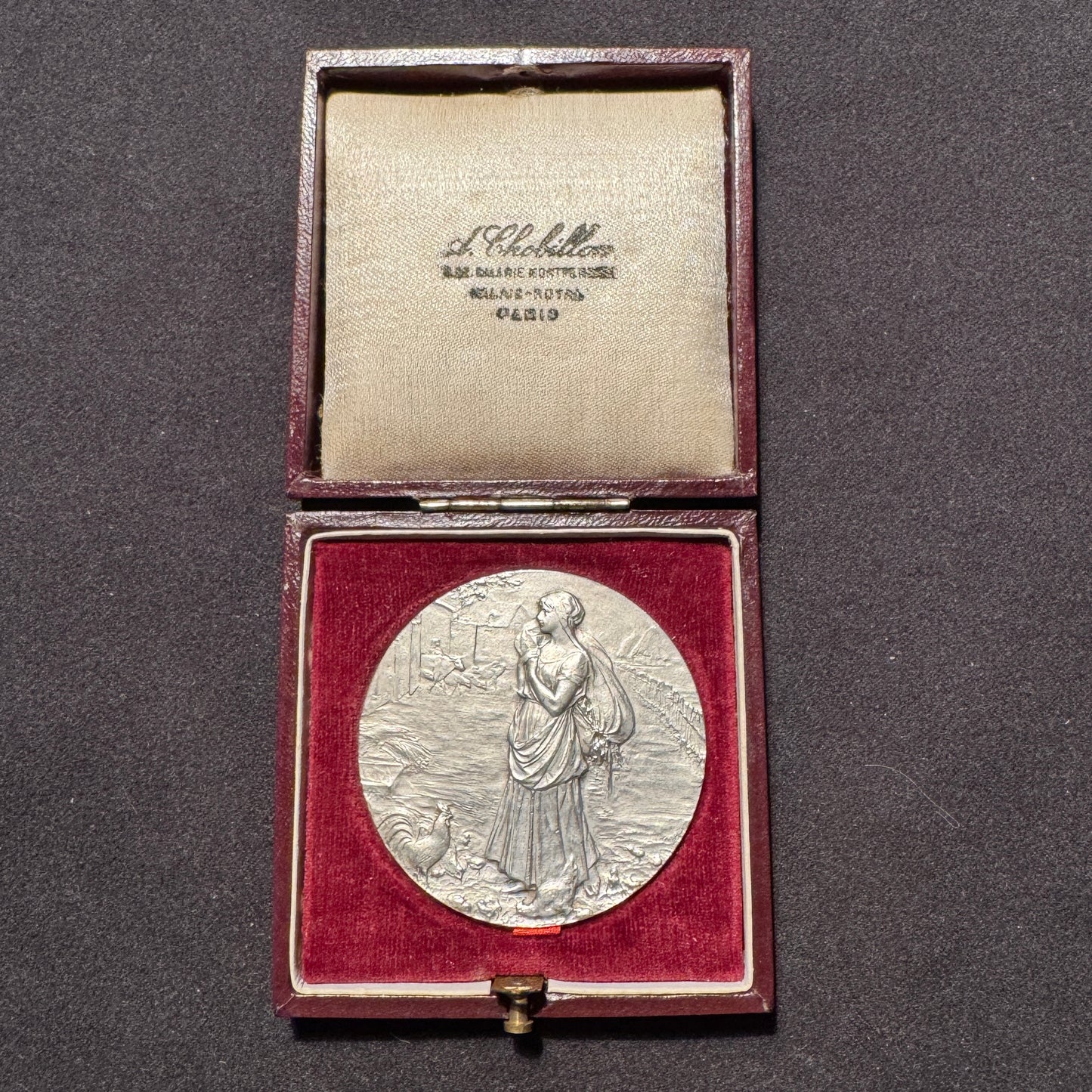 Médaille ancienne « Comice agricole d’Orleans - La fermière »