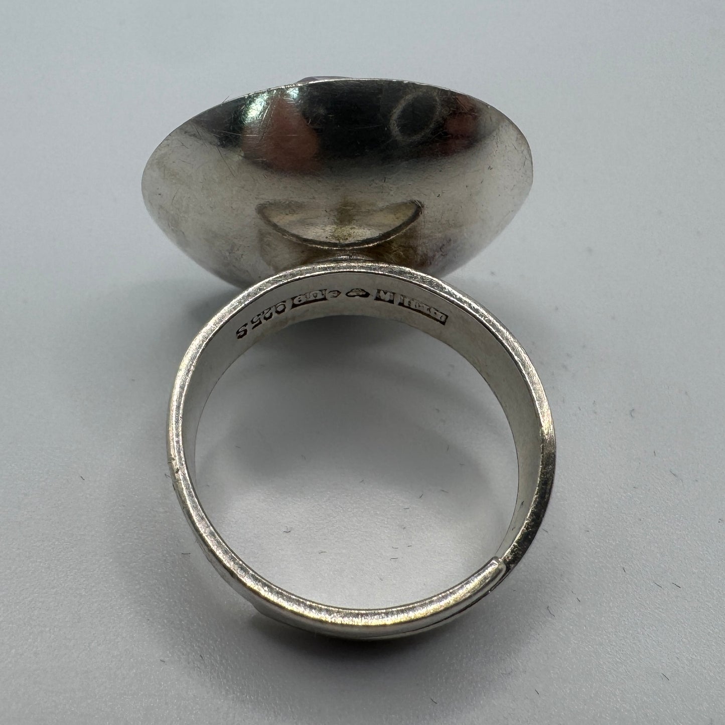 Bague vintage Design - argent massif et pierre violette