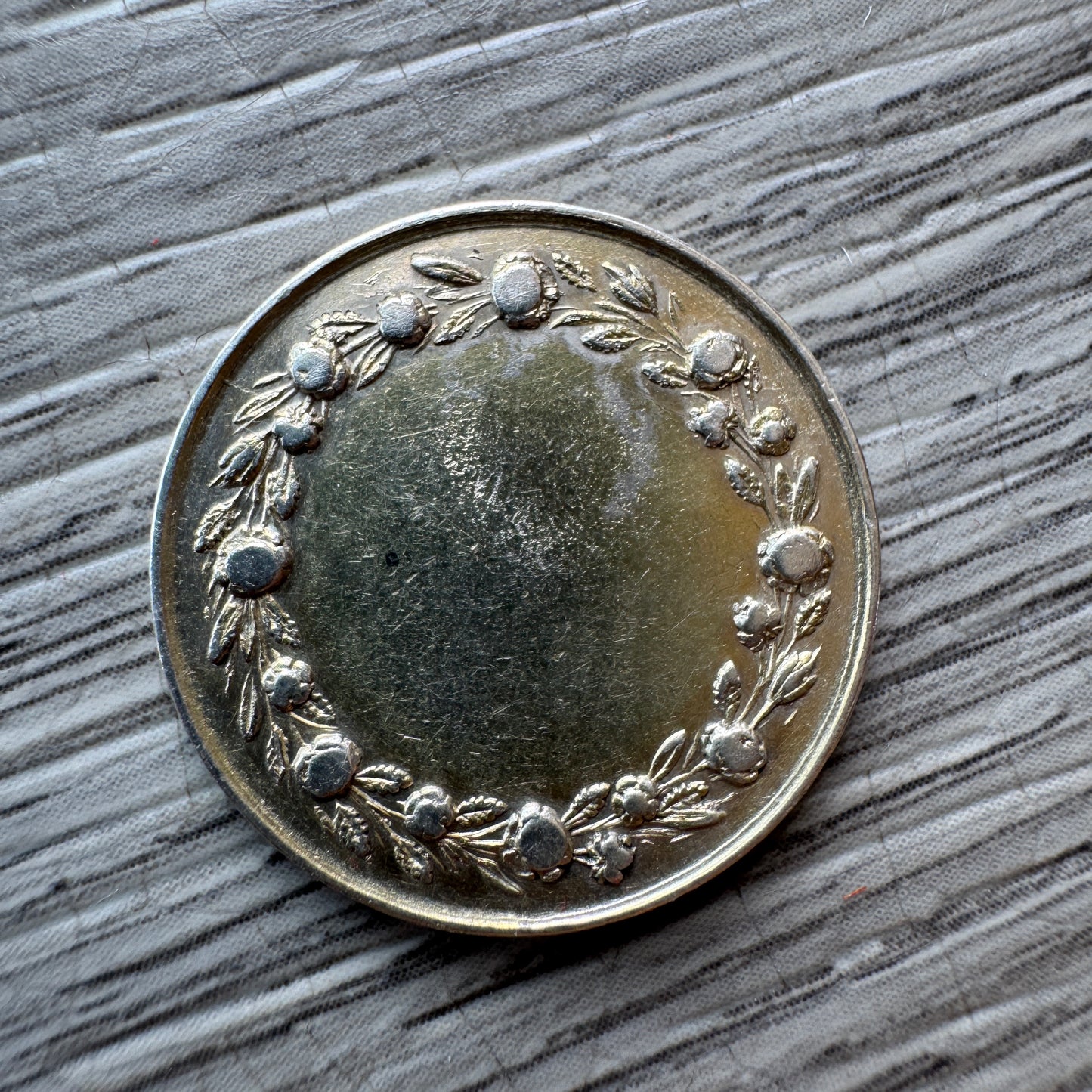 Medaille de mariage ancienne en argent