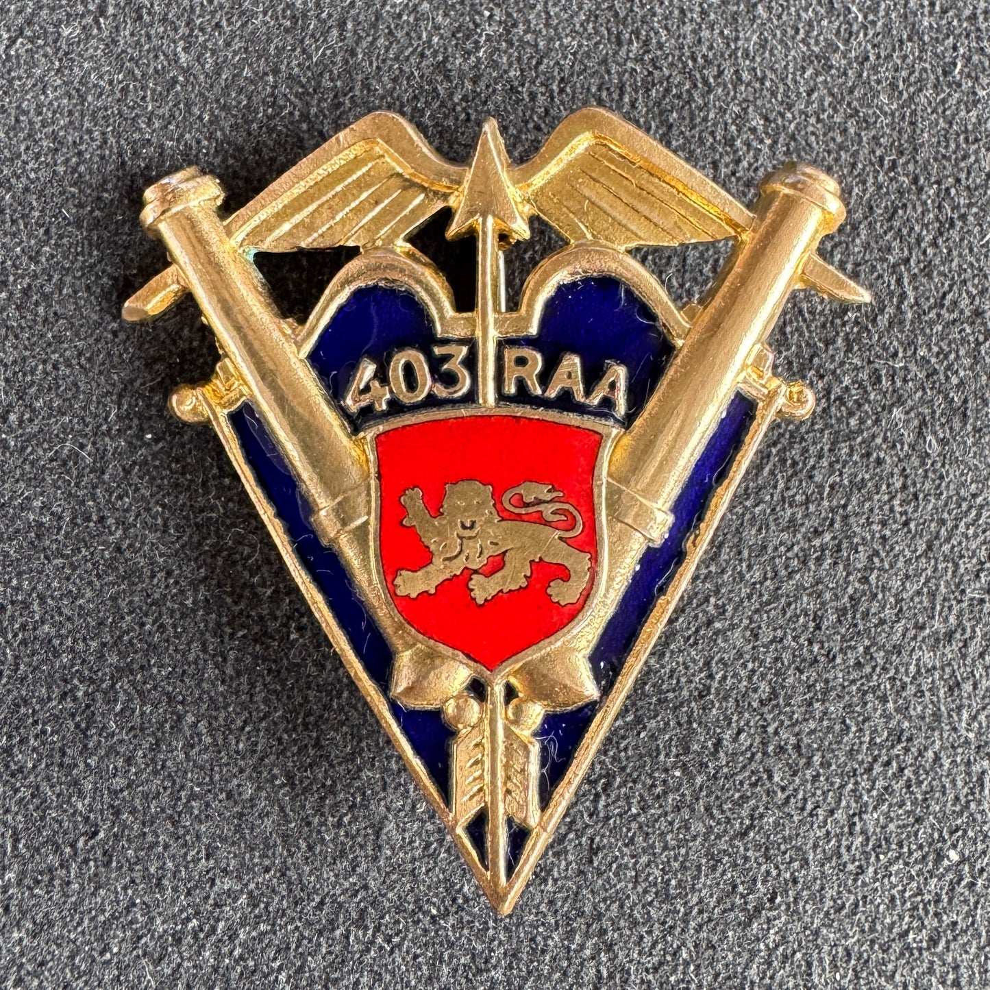 Insigne 403e régiment d’artillerie antiaérienne - Fabrication Arthus Bertrand
