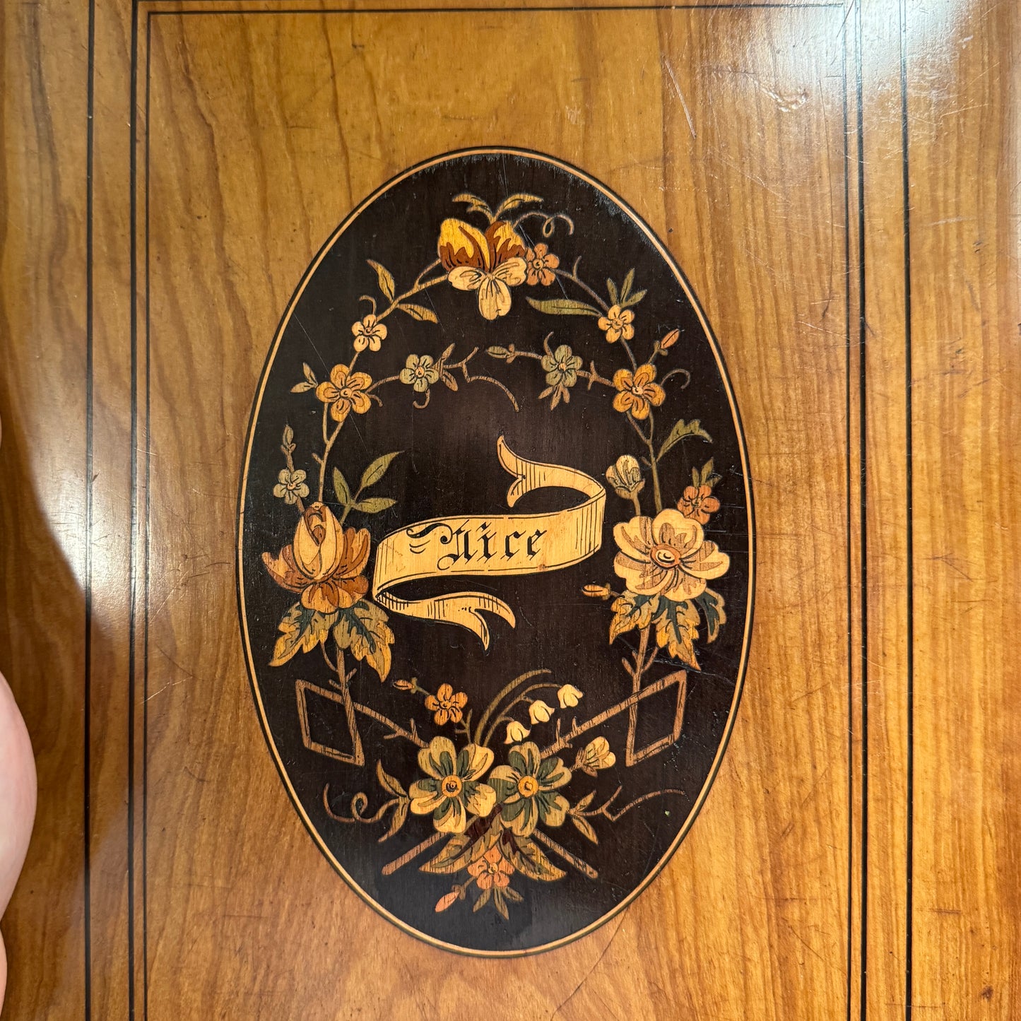 Porte documents vers 1900 - superbe marqueterie Niçoise