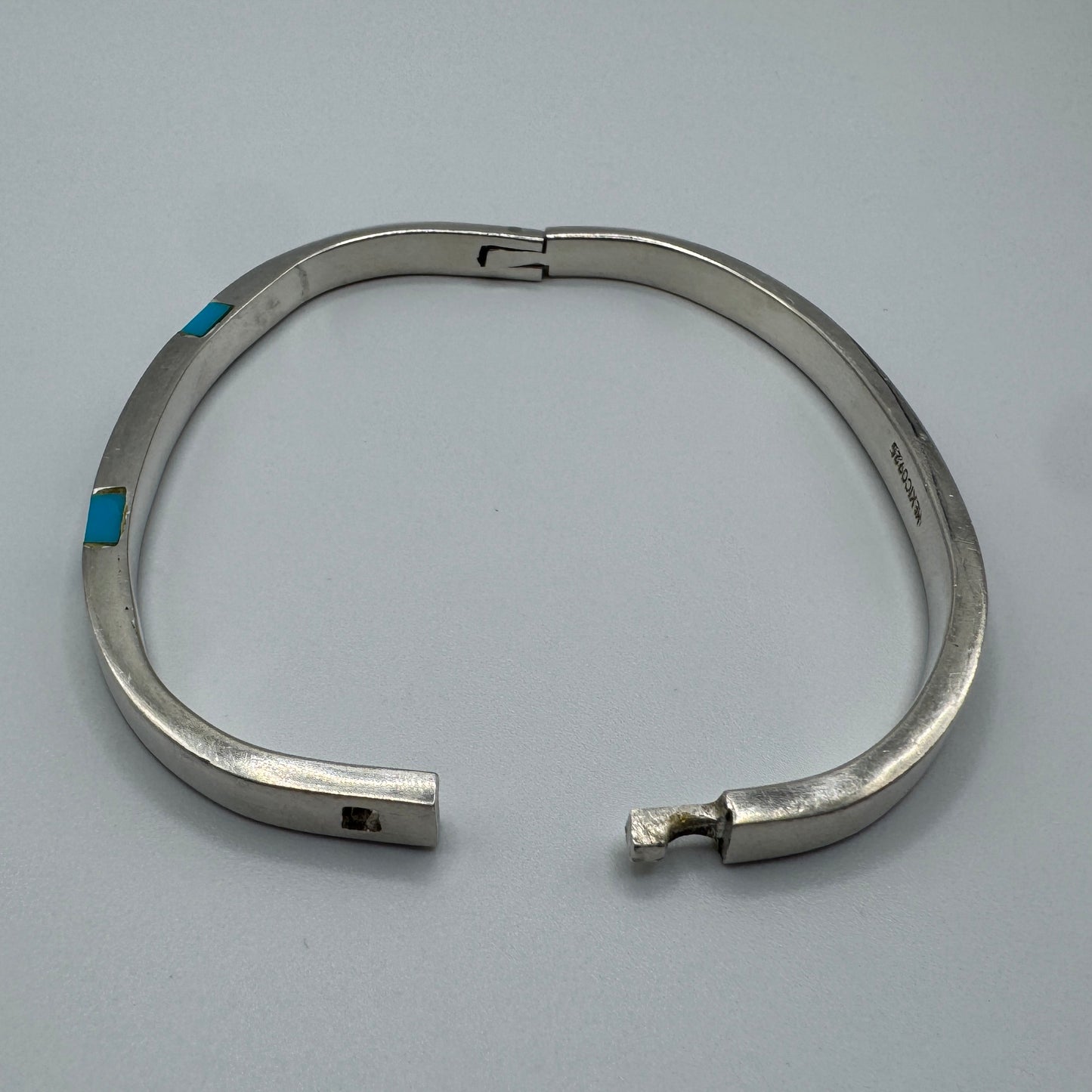 Bracelet Mexicain Vintage en argent et turquoise