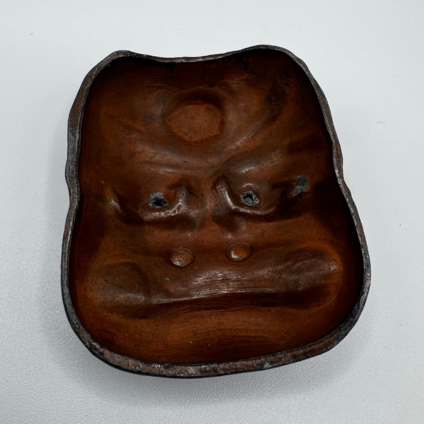 Masque Japonais Miniature Noh periode Meiji - bronze régule