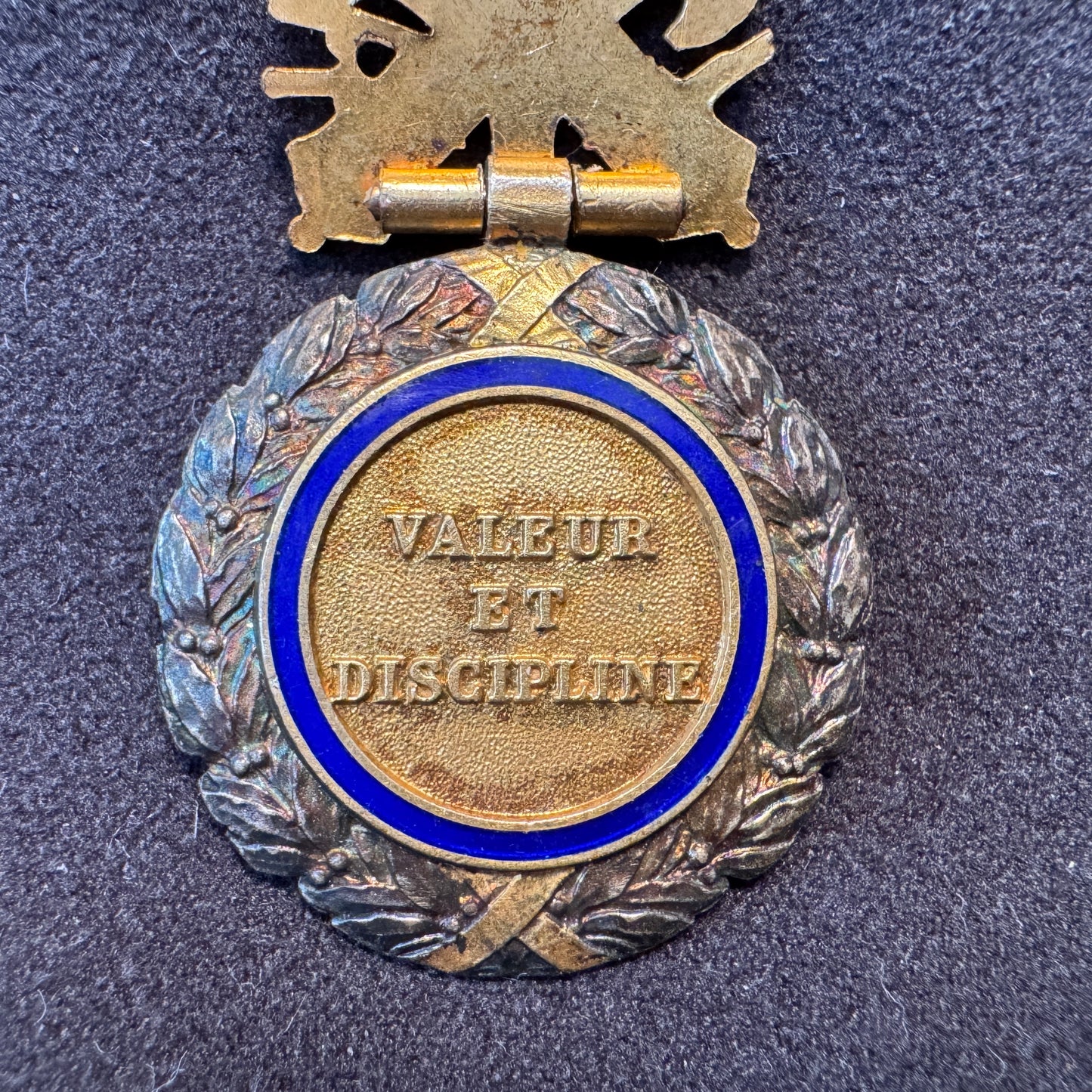 Médaille décoration militaire en argent émaillé - « Valeur et discipline 1870 »