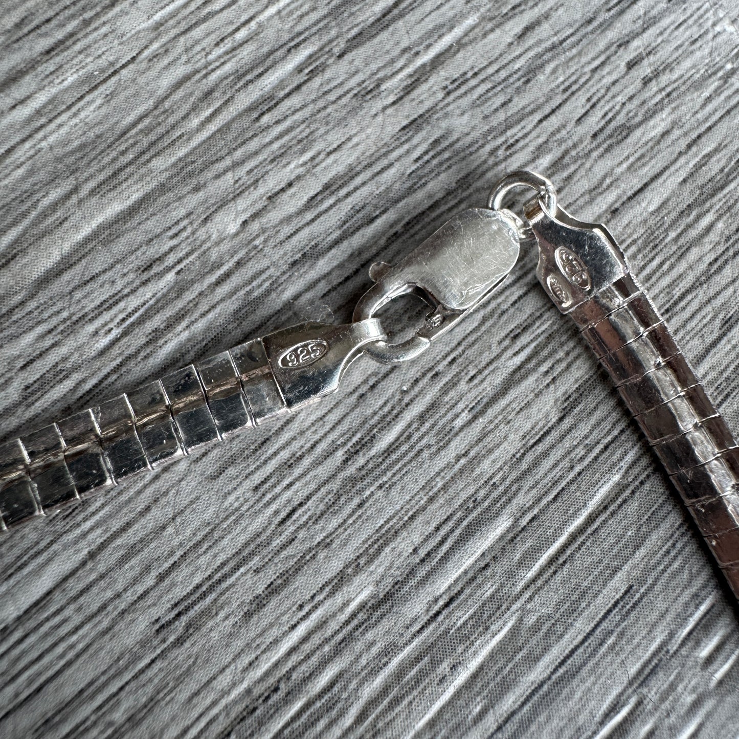 Collier maille plate égyptienne en argent 925