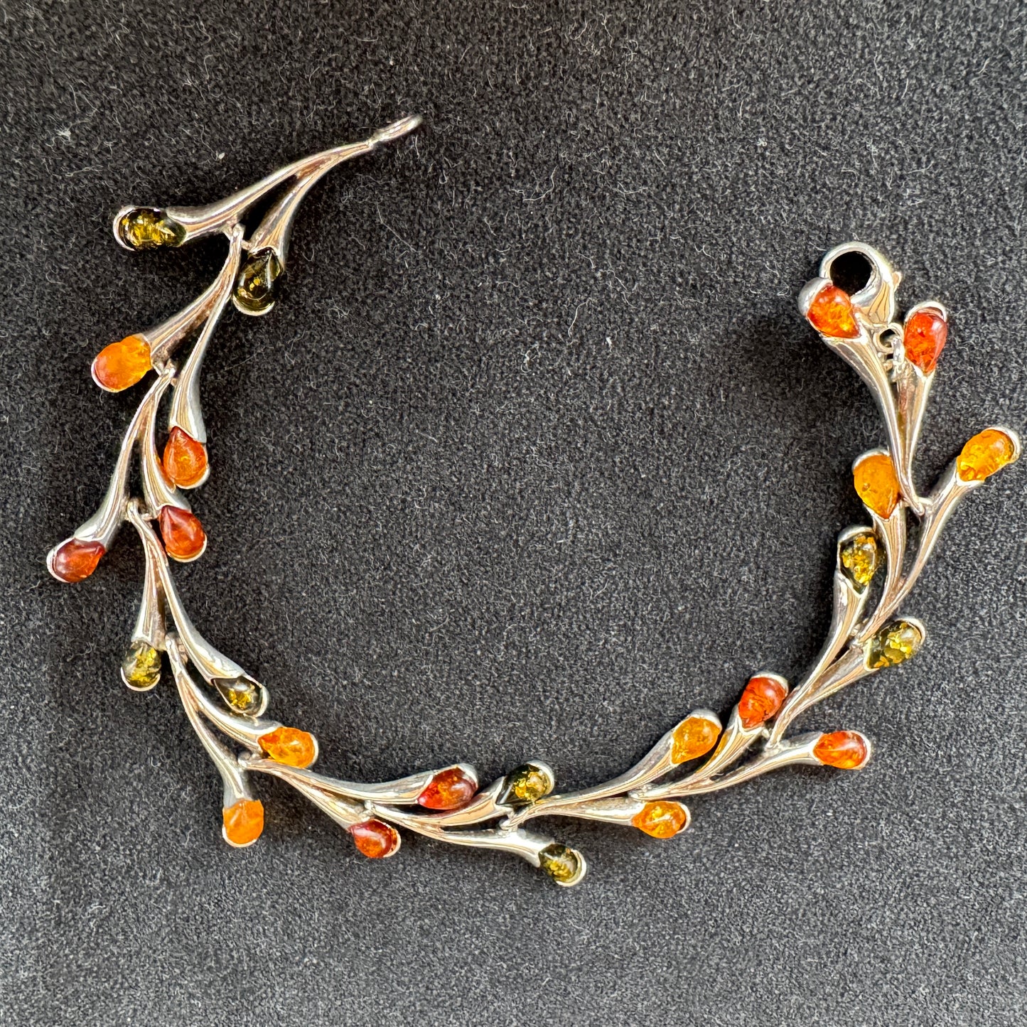 Bracelet en argent 925 et ambre