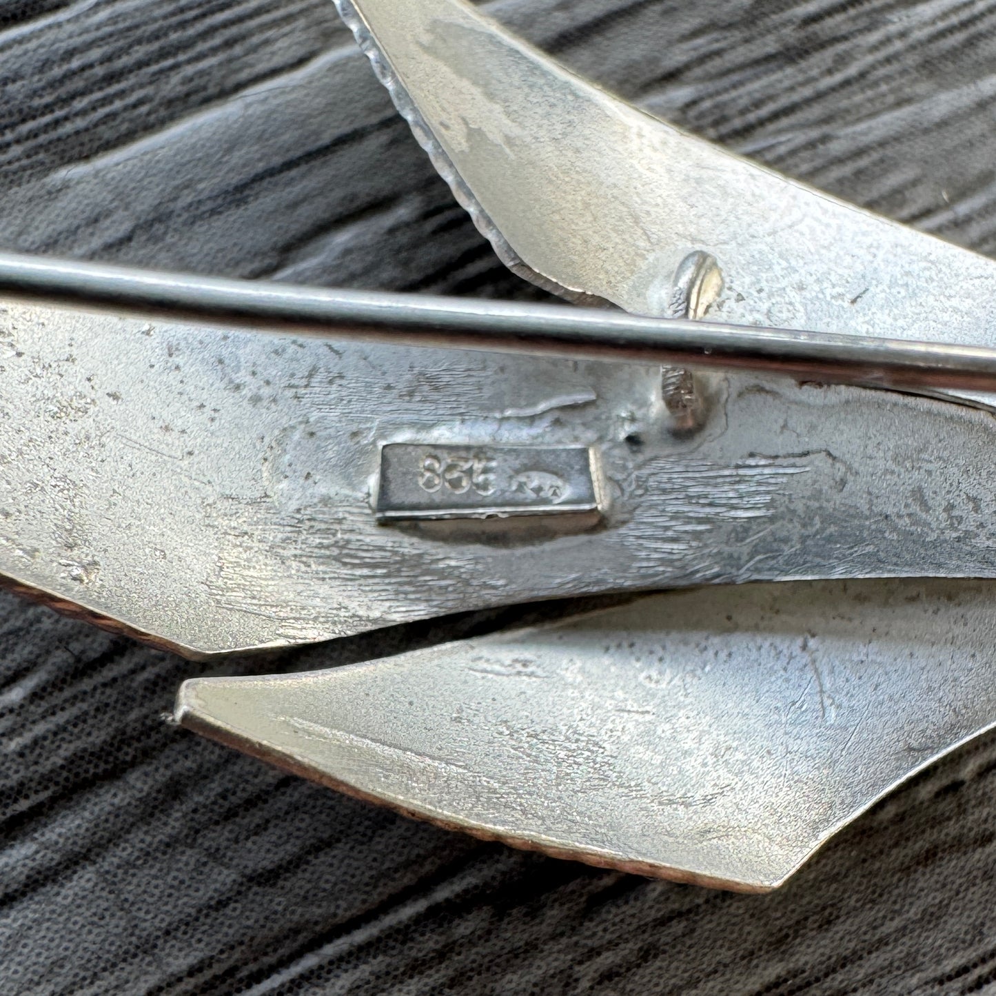 Broche vintage « feuillage » - argent