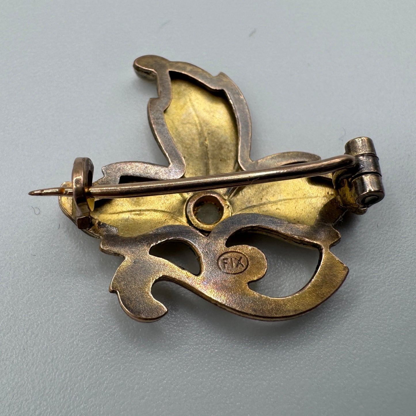 Broche ancienne vers 1900 - plaqué or FIX