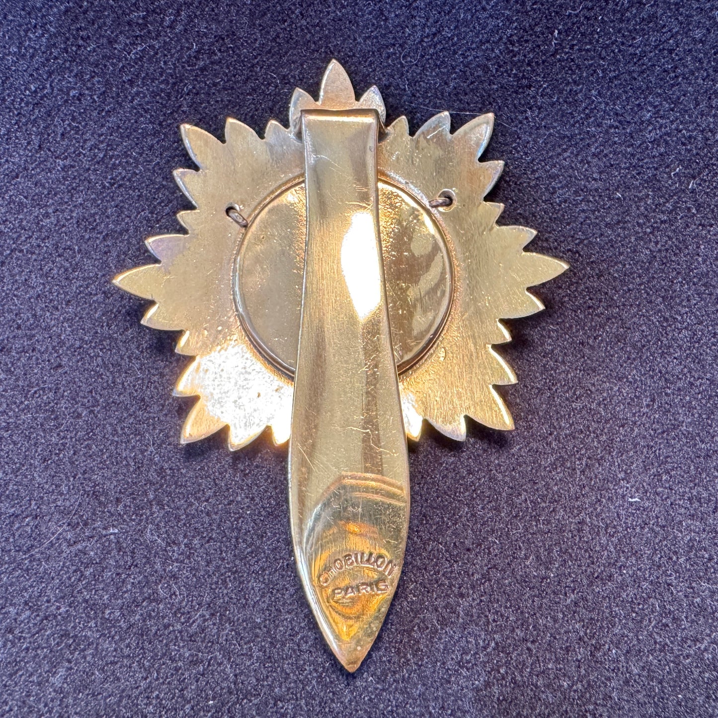 Insigne ancien plaqué or émaillé - « Conseil Général du Loiret »